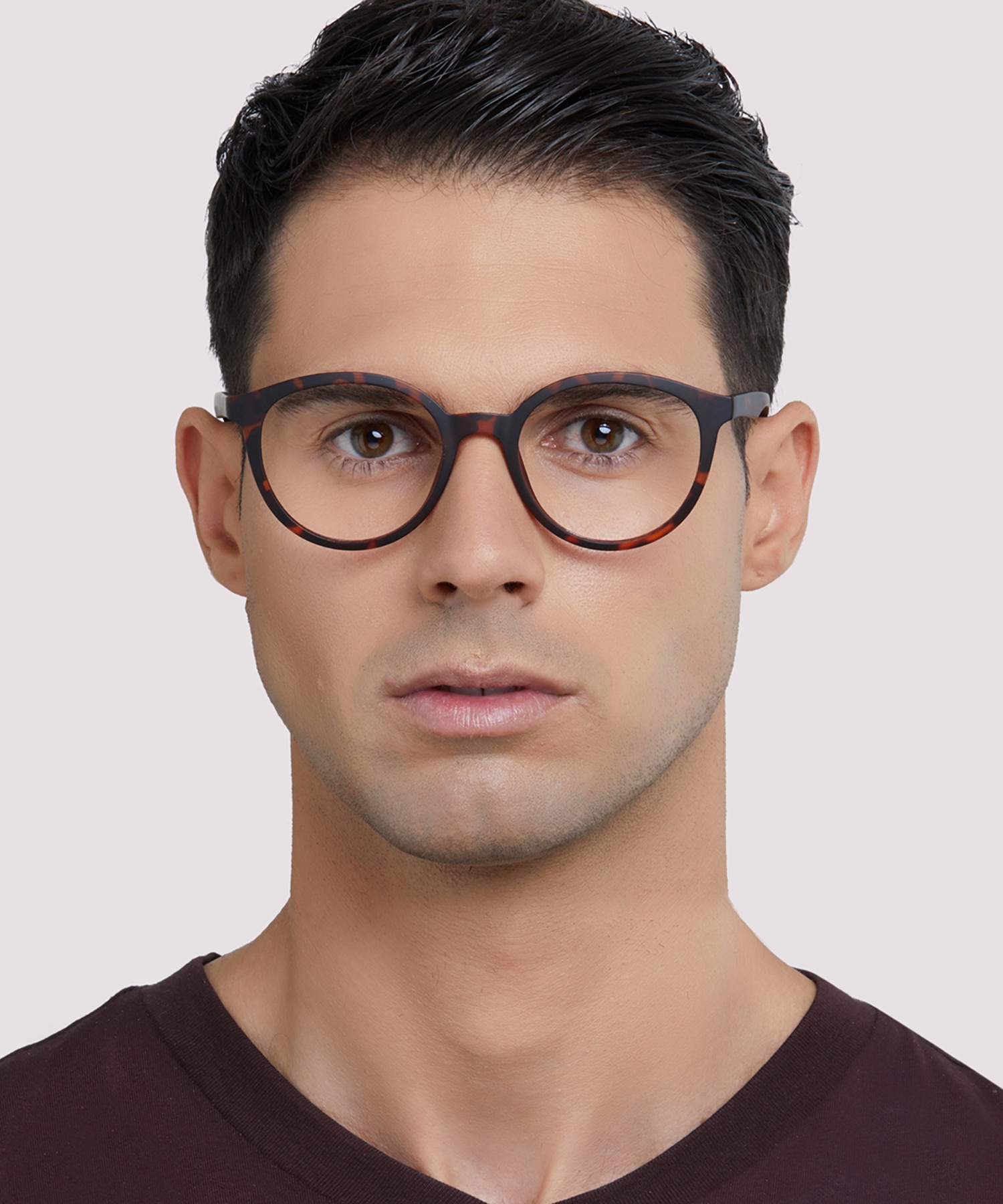 Bevis Matte Havana PlasticEyeglass Frames for Men for Glasses Direct