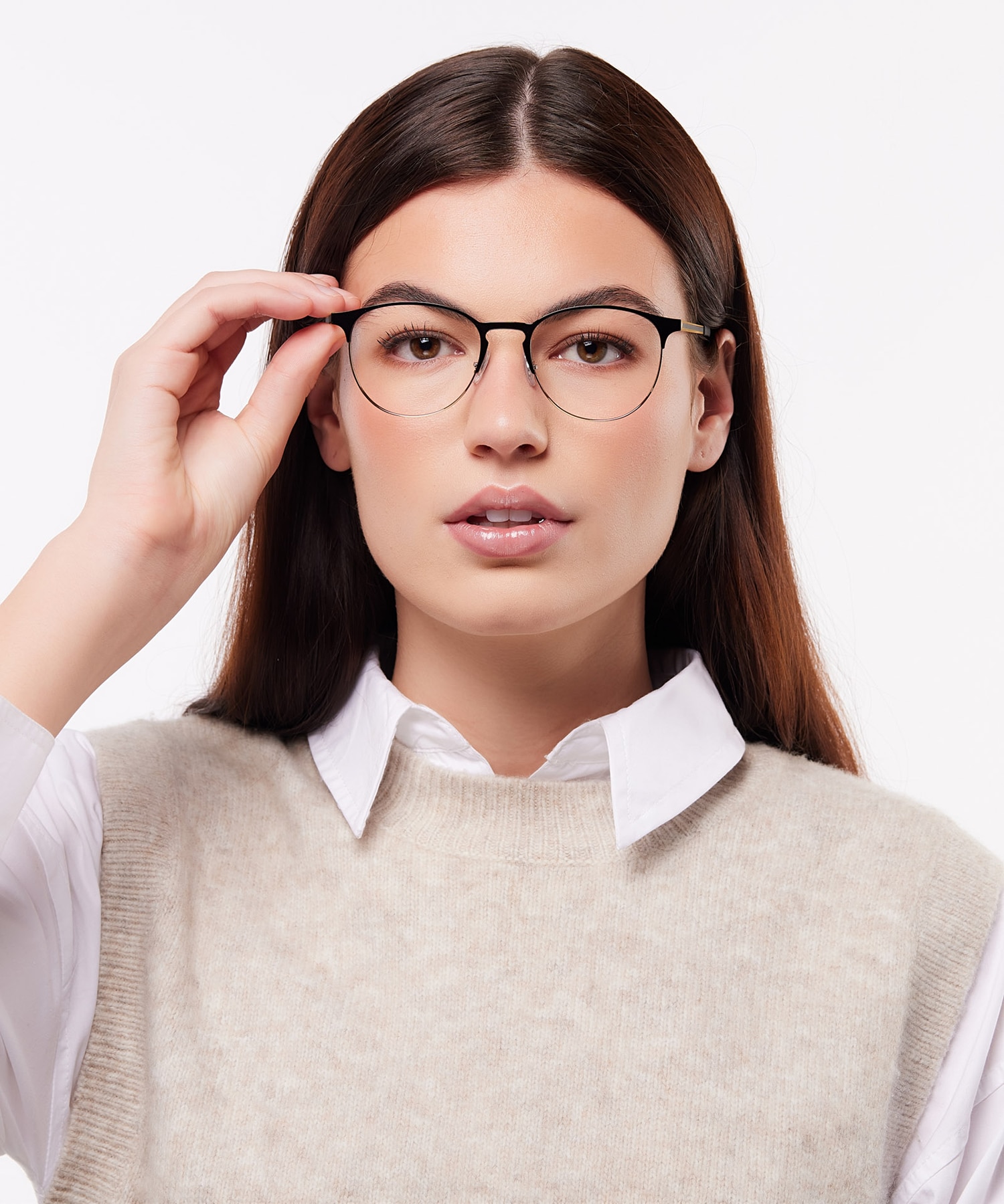 RB6375 Black On Gold MetalEyeglass Frames for Women for Glasses Direct