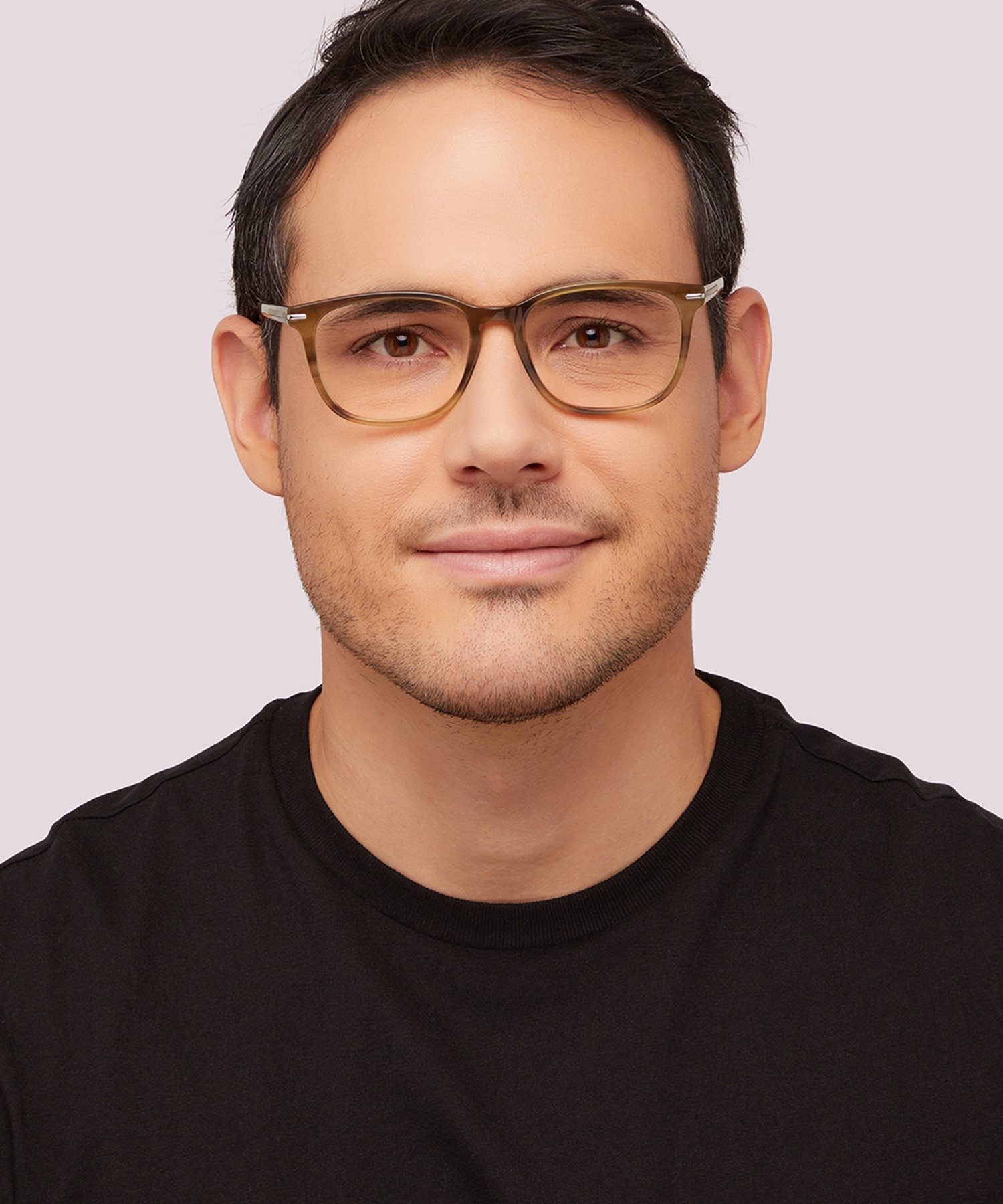 Eastcote Khaki Horn AcetateEyeglass Frames for Men for Glasses Direct