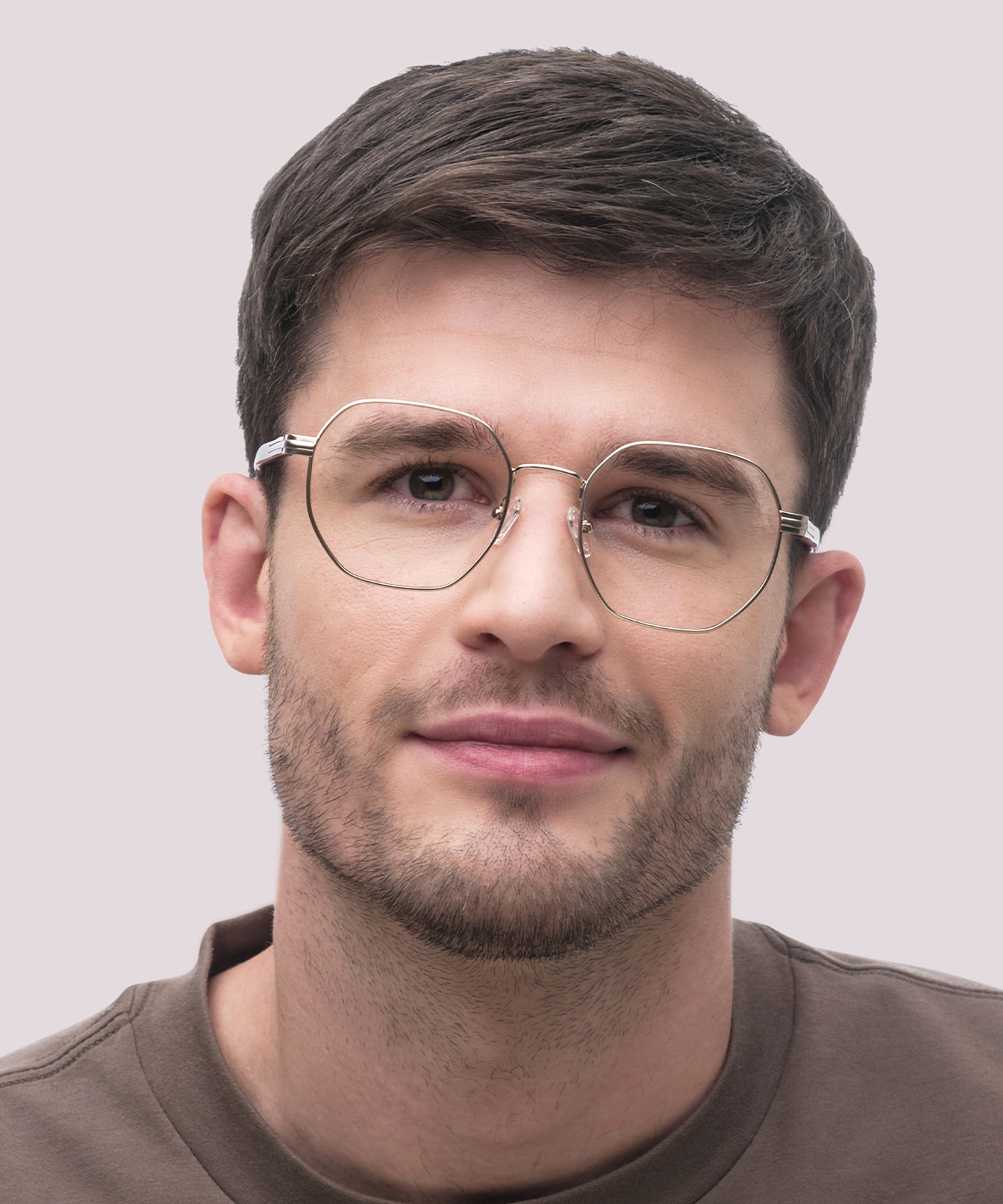 Hainault Matte Gold MetalSunglass Frames for Men for Glasses Direct