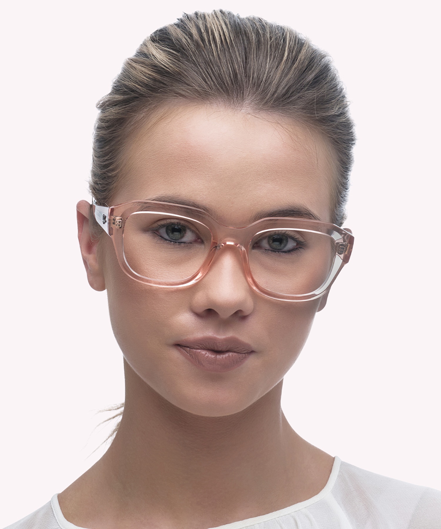 RB7225 Transparent Pink PlasticEyeglass Frames for Women for Glasses Direct