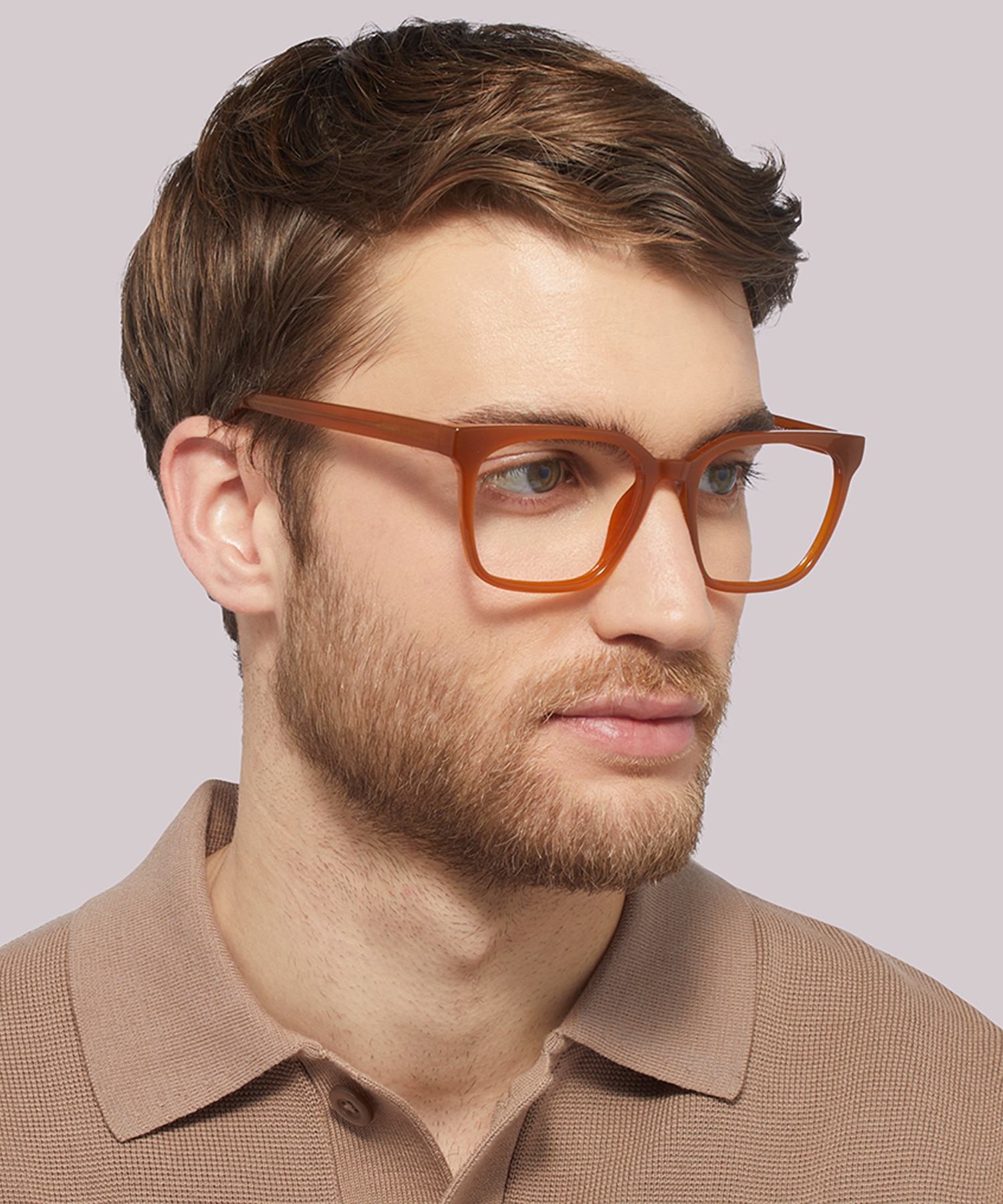 Gian Milky Amber PlasticSunglass Frames for Men for Glasses Direct