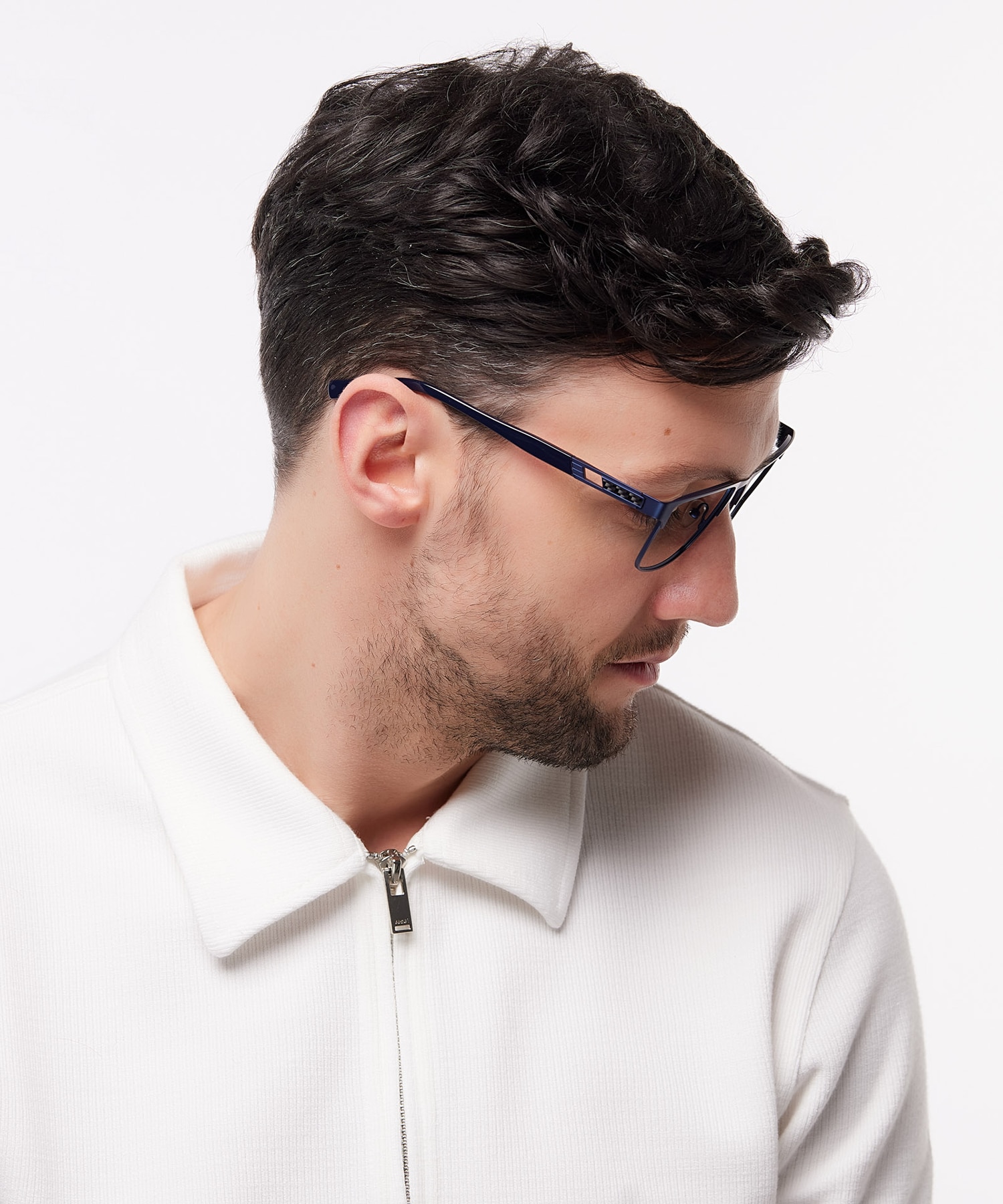 Ken Matte Navy MetalEyeglass Frames for Men for Glasses Direct