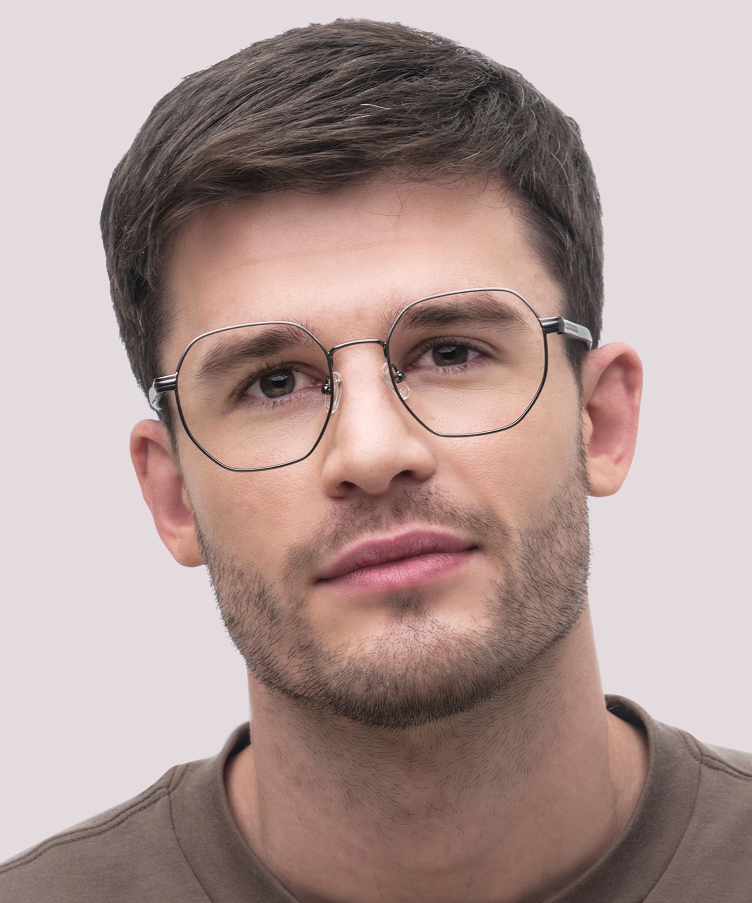 Hainault Matte Gunmetal MetalEyeglass Frames for Men for Glasses Direct