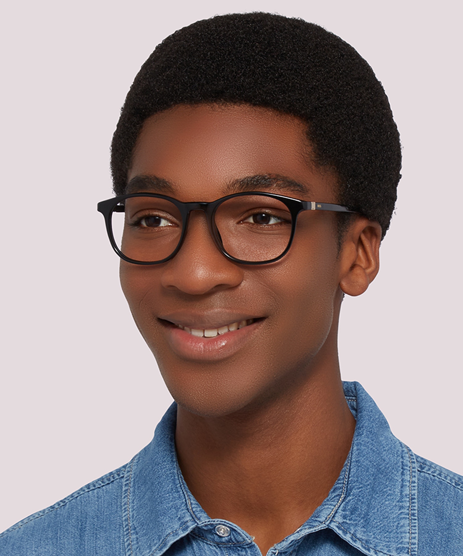 BOSS 1437 Black AcetateEyeglass Frames for Men for Glasses Direct