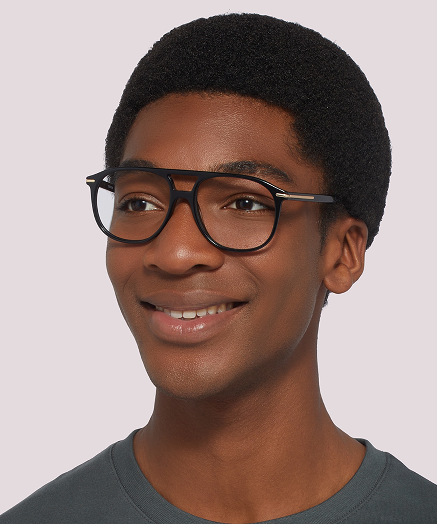 Gants Shiny Black AcetateEyeglass Frames for Men for Glasses Direct