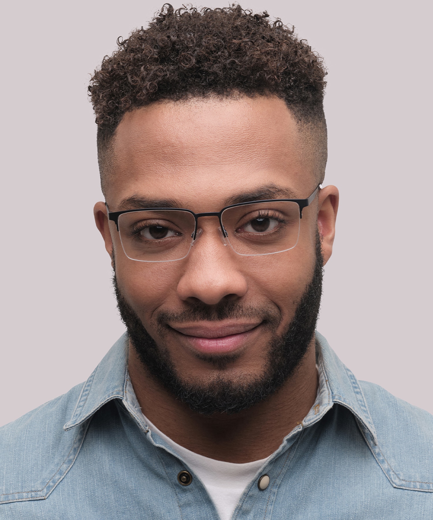 Hector Matte Navy MetalEyeglass Frames for Men for Glasses Direct