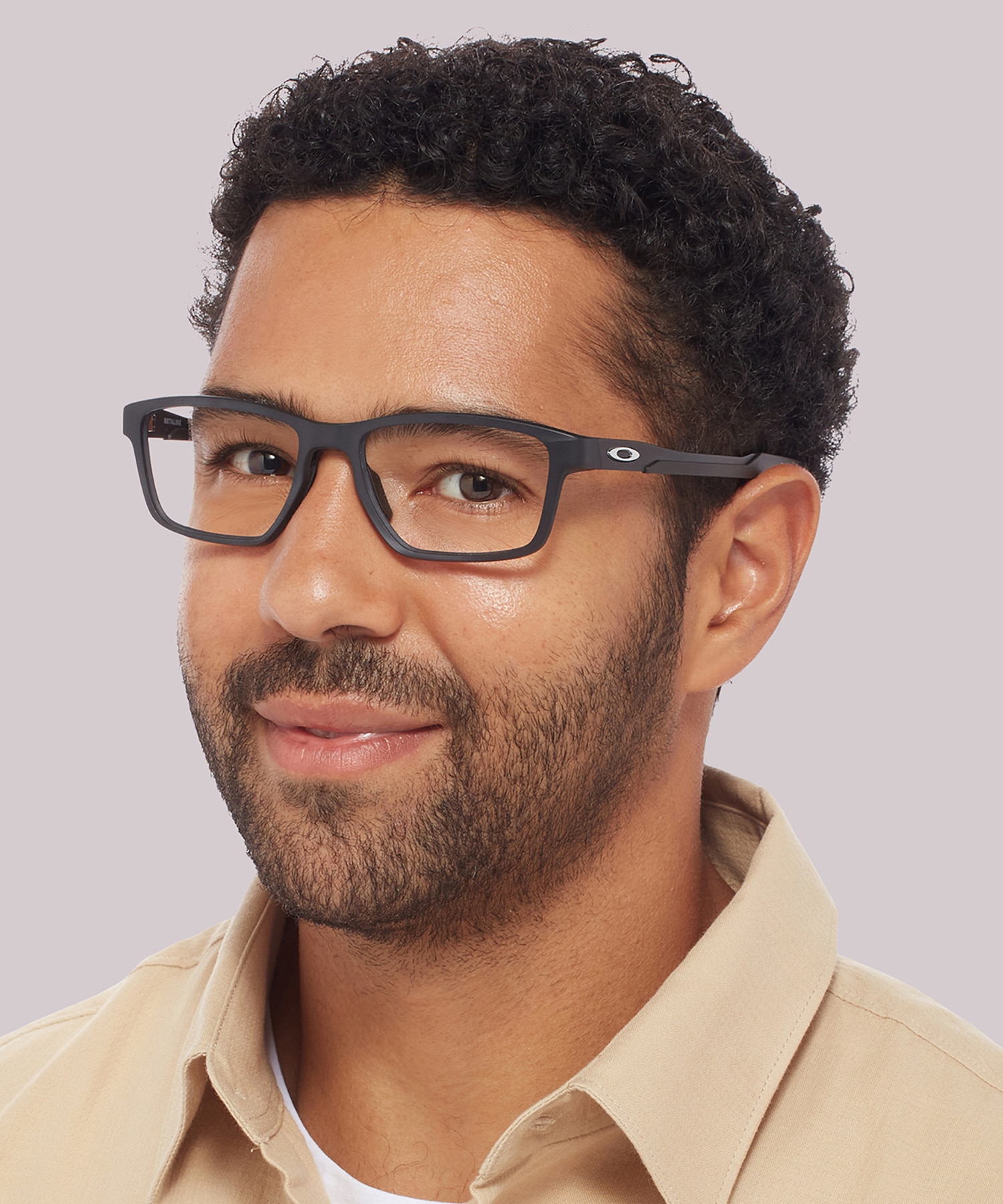 Metalink Satin Black PlasticEyeglass Frames for Men for Glasses Direct