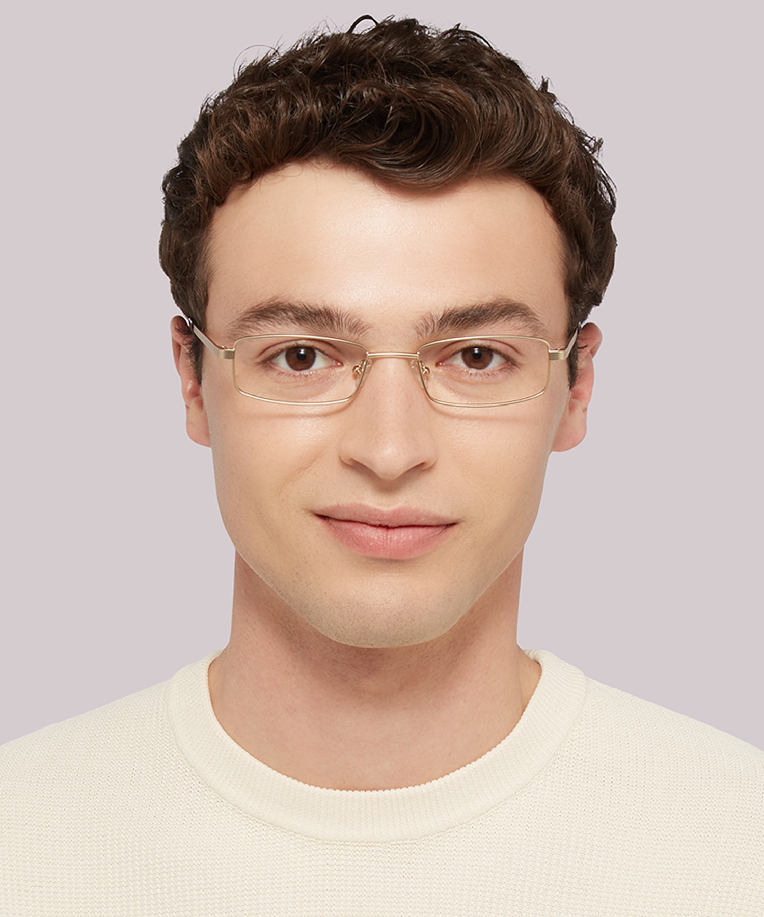 Gordan Matte Gold MetalEyeglass Frames for Men for Glasses Direct