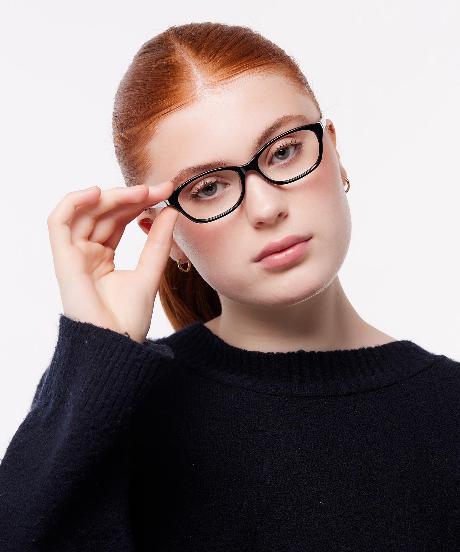 Conceta/FJ Black AcetateEyeglass Frames for Women for Glasses Direct