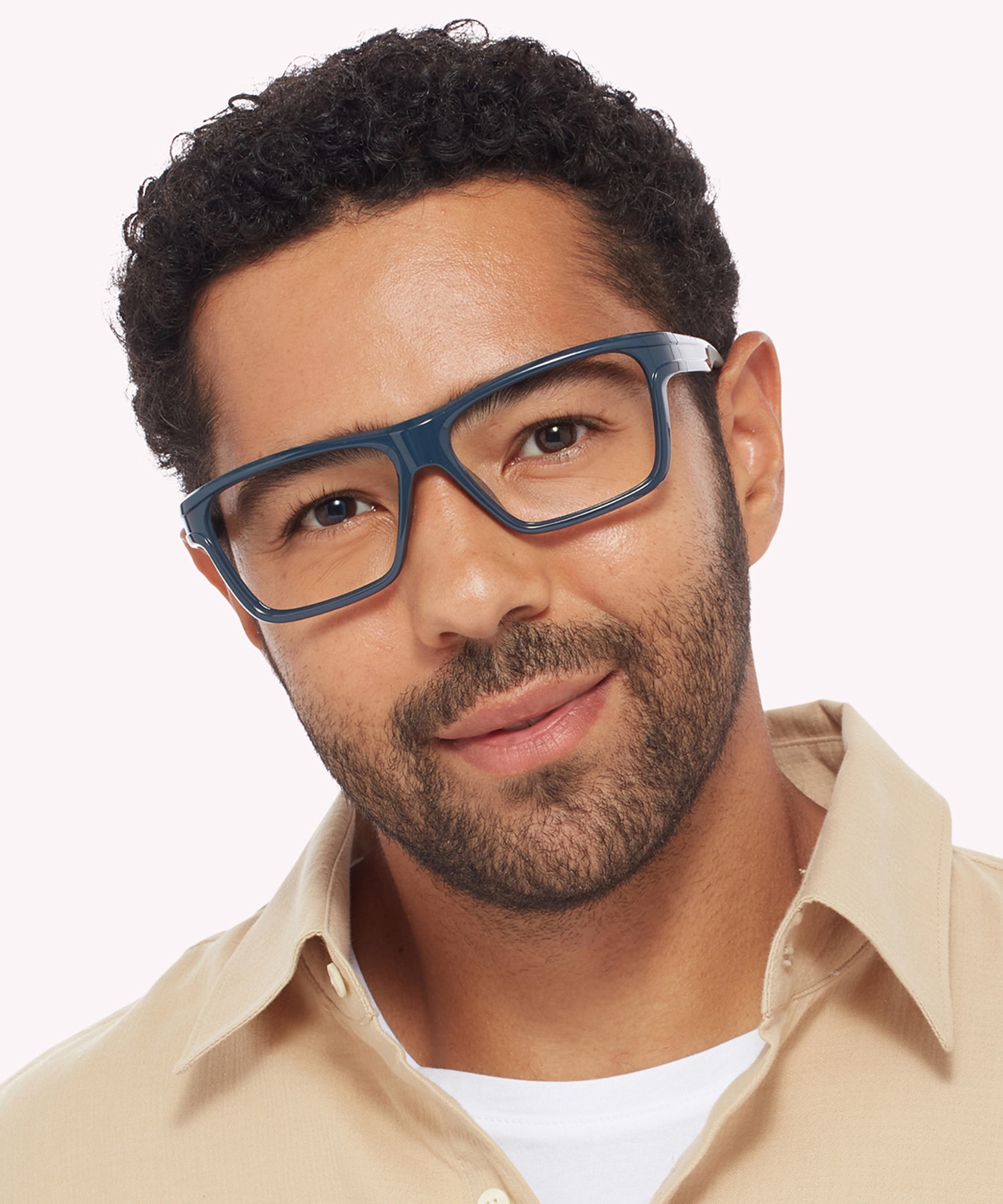 Performer Dark Blue & Grey PlasticEyeglass Frames for Men for Glasses Direct