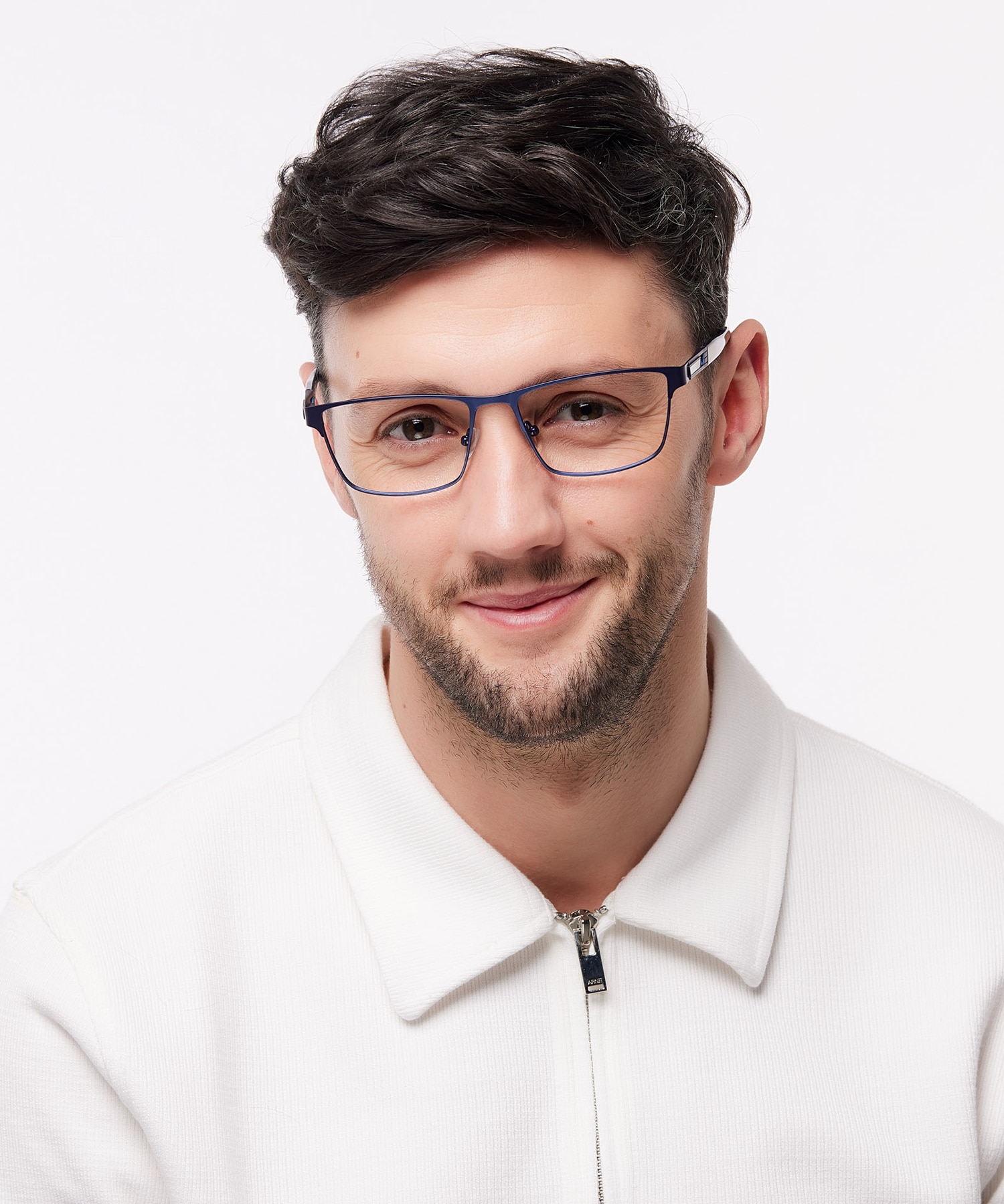 Ken Matte Navy MetalEyeglass Frames for Men for Glasses Direct