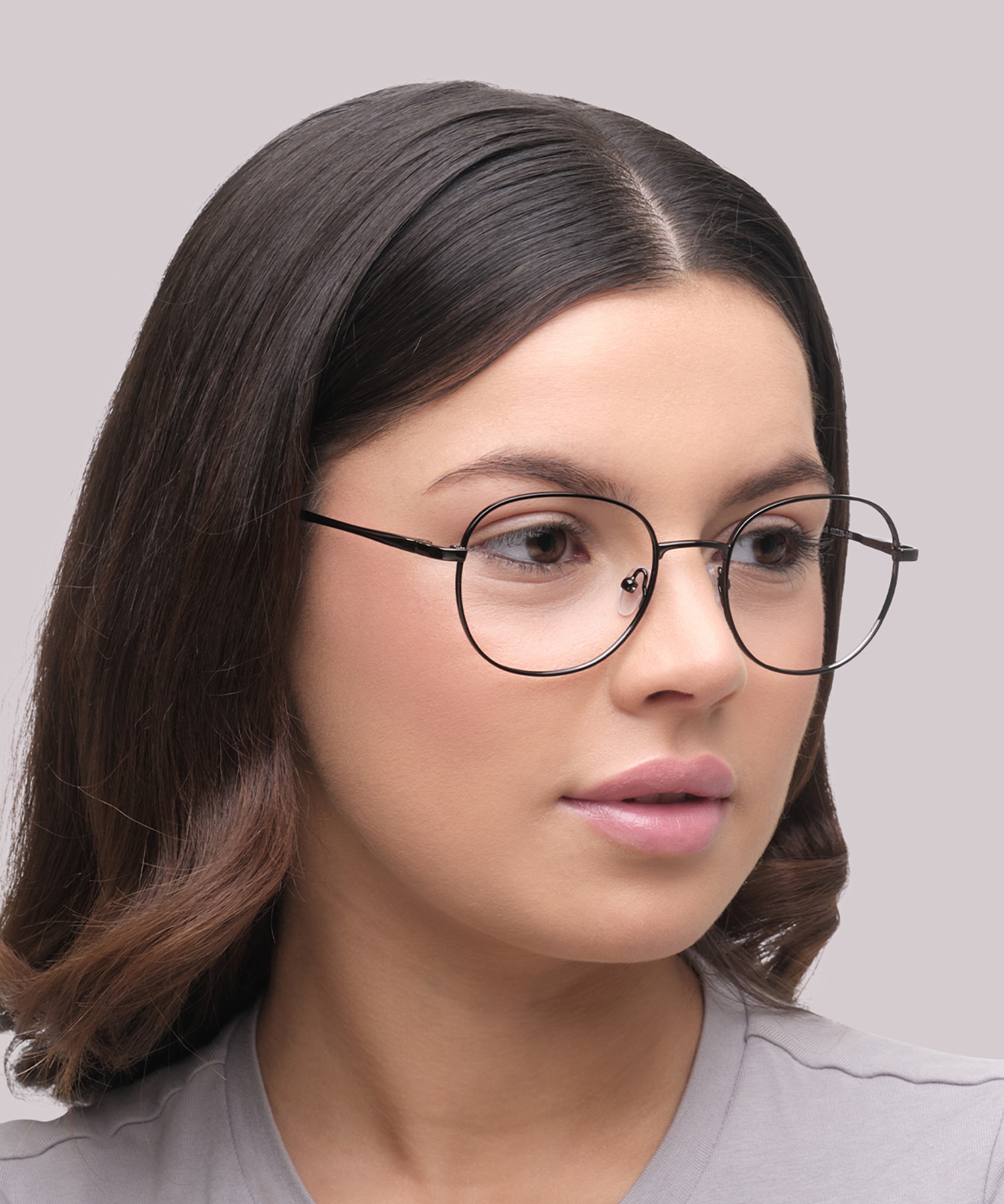 Harlan Shiny Black MetalEyeglass Frames for Women for Glasses Direct