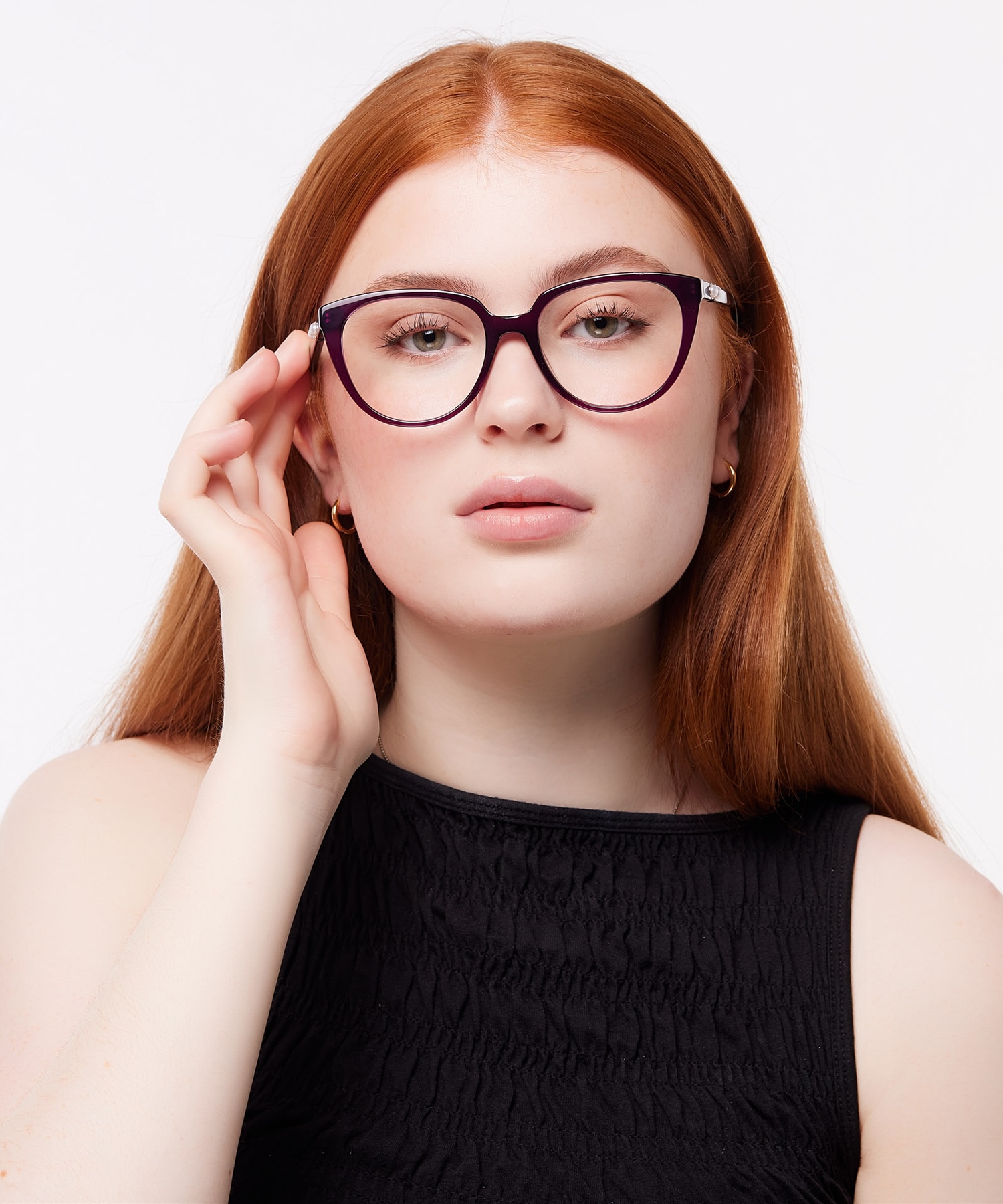 Kyro Dark Purple AcetateEyeglass Frames for Women for Glasses Direct