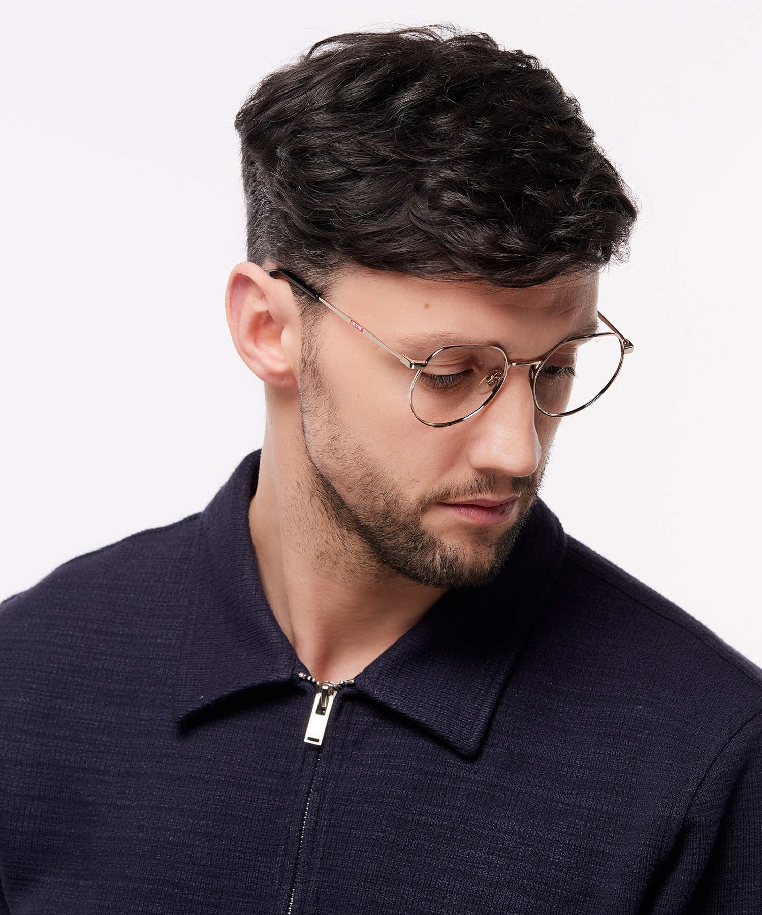 LV 1060 Gold MetalEyeglass Frames for Men for Glasses Direct