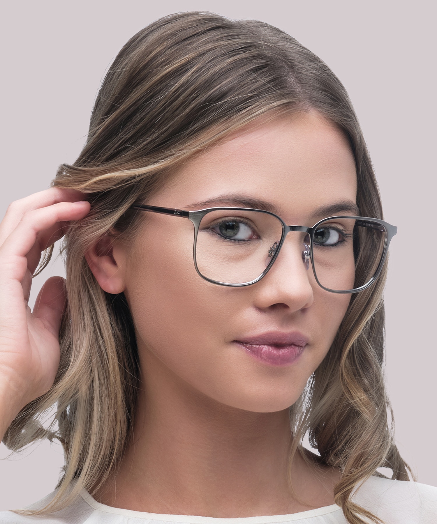 RB6512 Optics Gunmetal MetalEyeglass Frames for Women for Glasses Direct