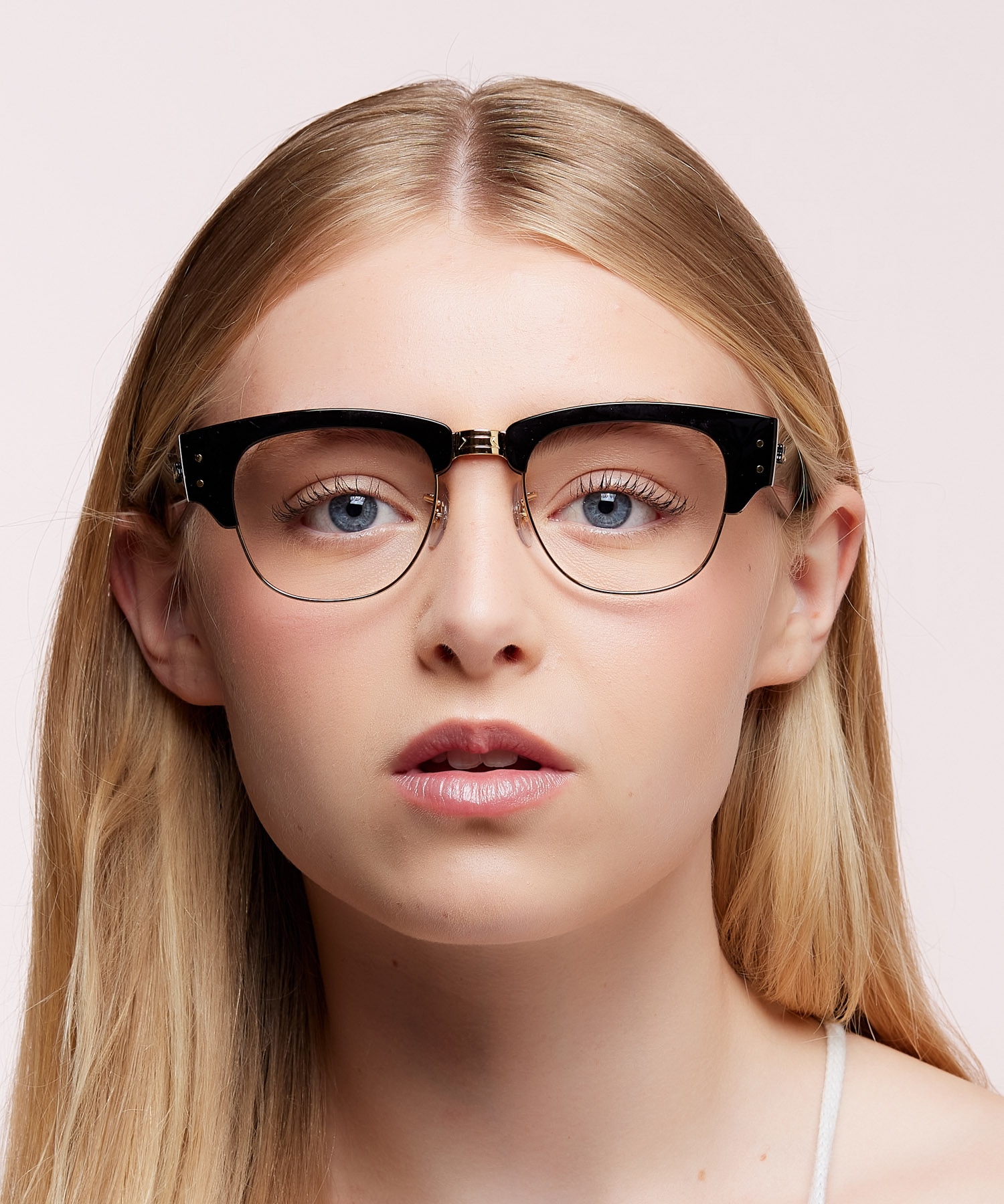 RB0316V Black On Gold PlasticEyeglass Frames for Women for Glasses Direct