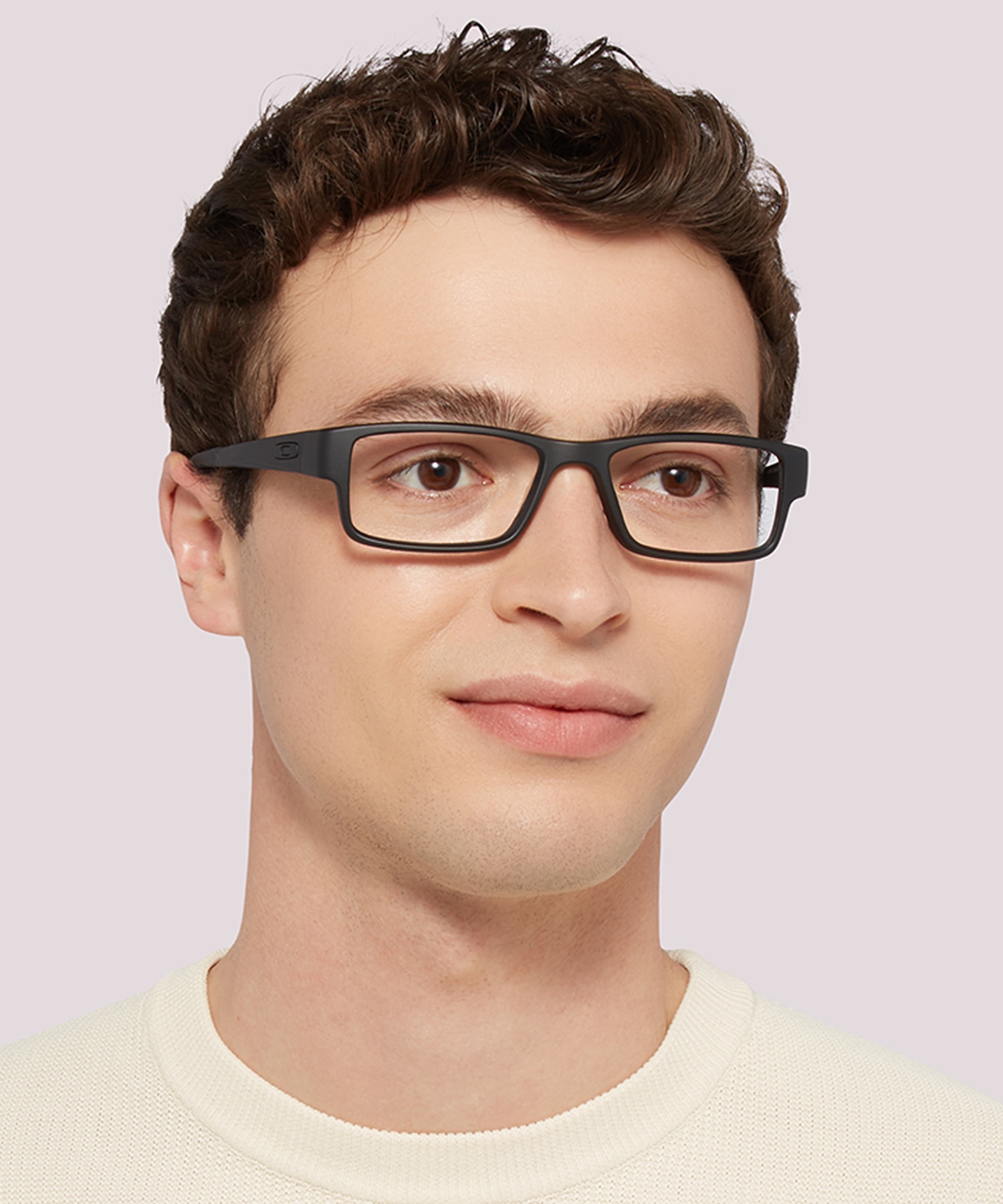 Airdrop™ Satin Black PlasticEyeglass Frames for Men for Glasses Direct