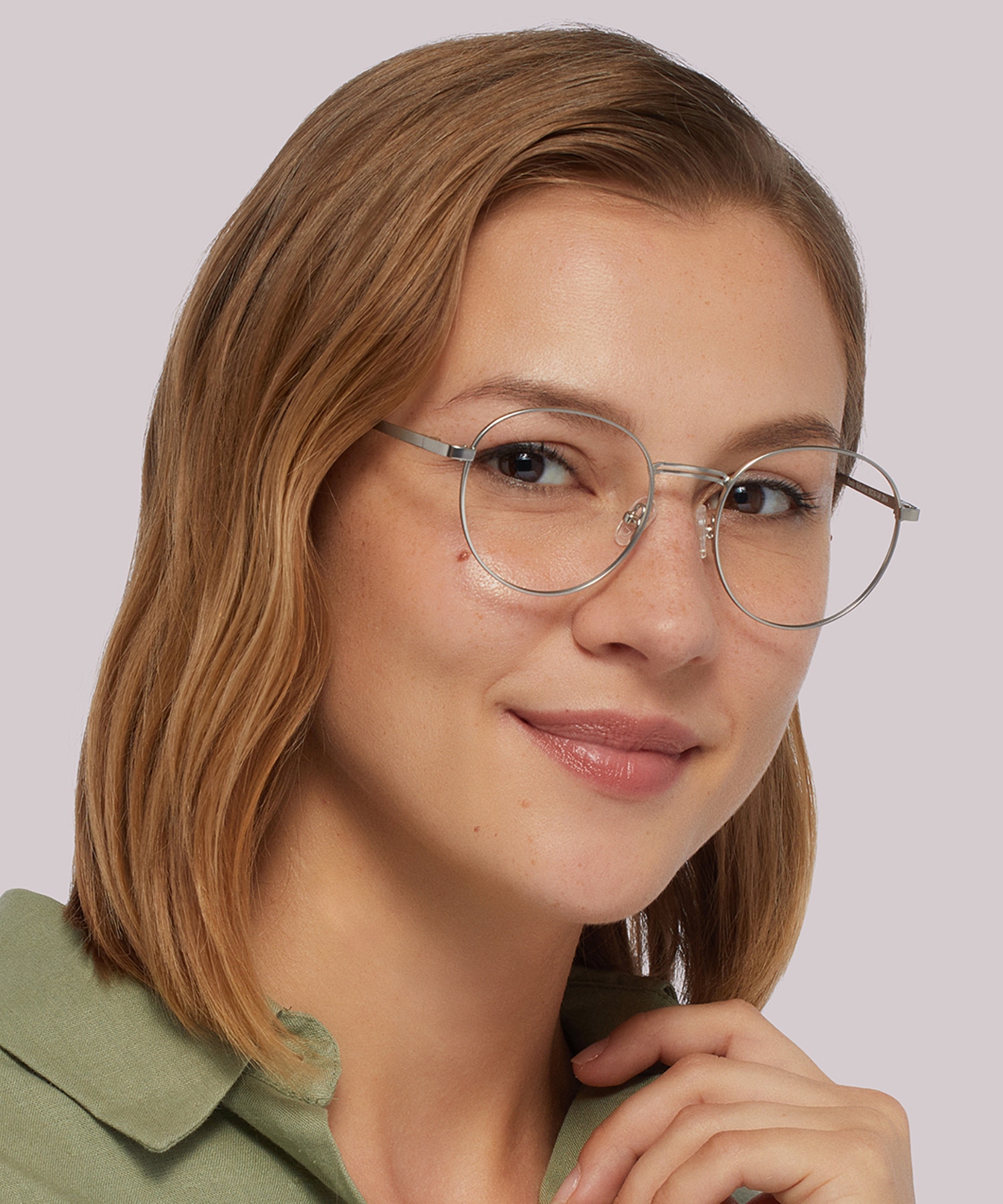 Franky Matte Silver MetalEyeglass Frames for Women for Glasses Direct