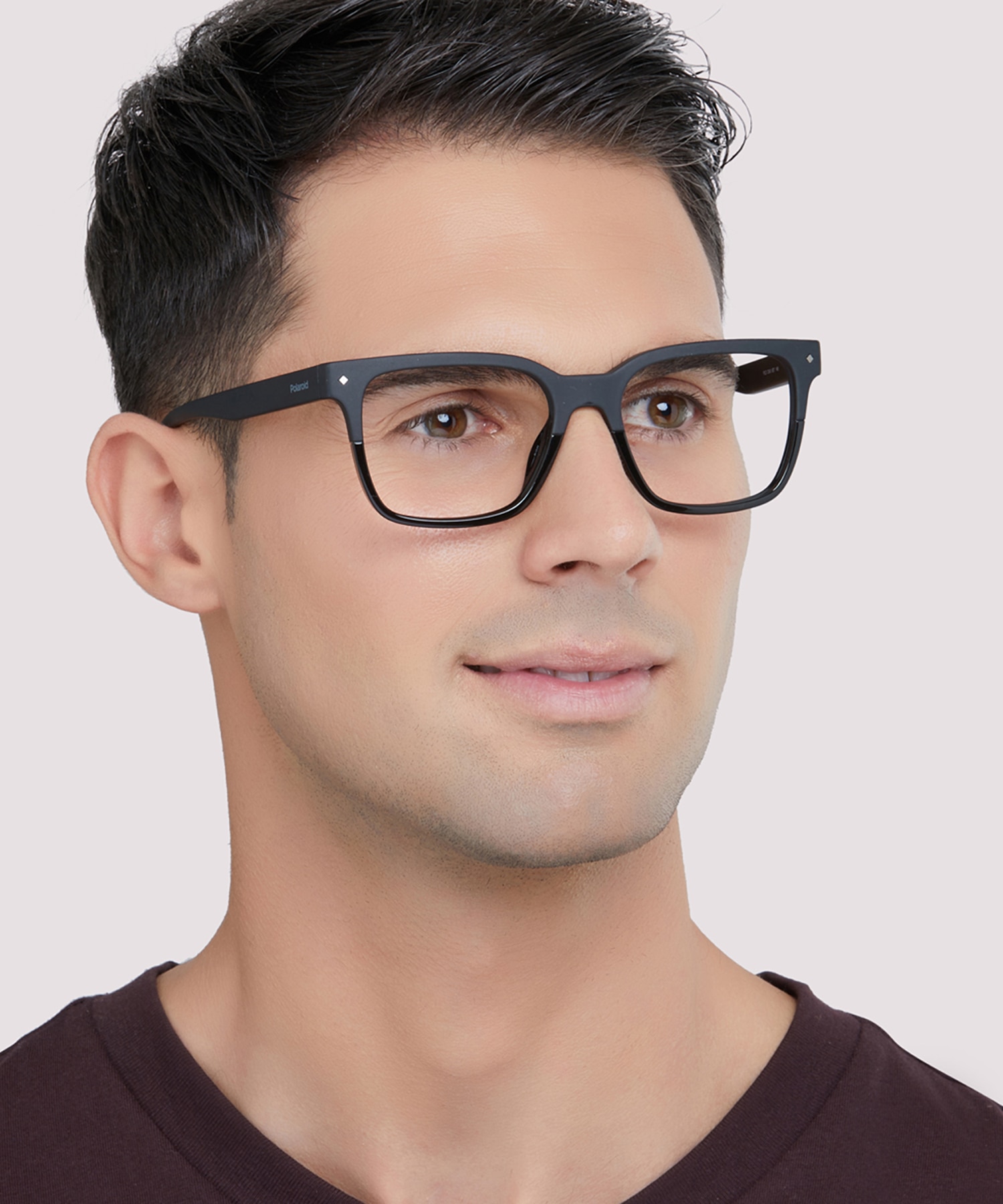 PLD D343 Black PlasticEyeglass Frames for Men for Glasses Direct