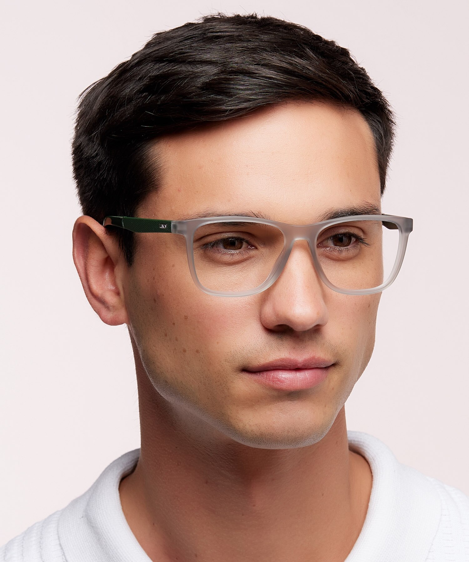 LV 5050 Grey Green PlasticEyeglass Frames for Men for Glasses Direct