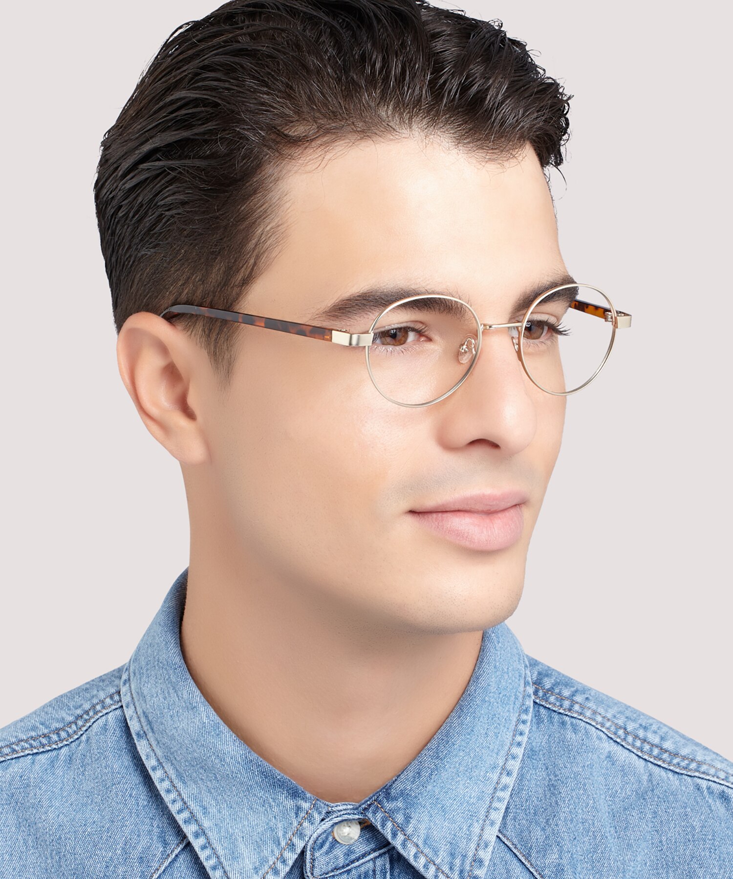 Cody Matte Gold MetalSunglass Frames for Men for Glasses Direct