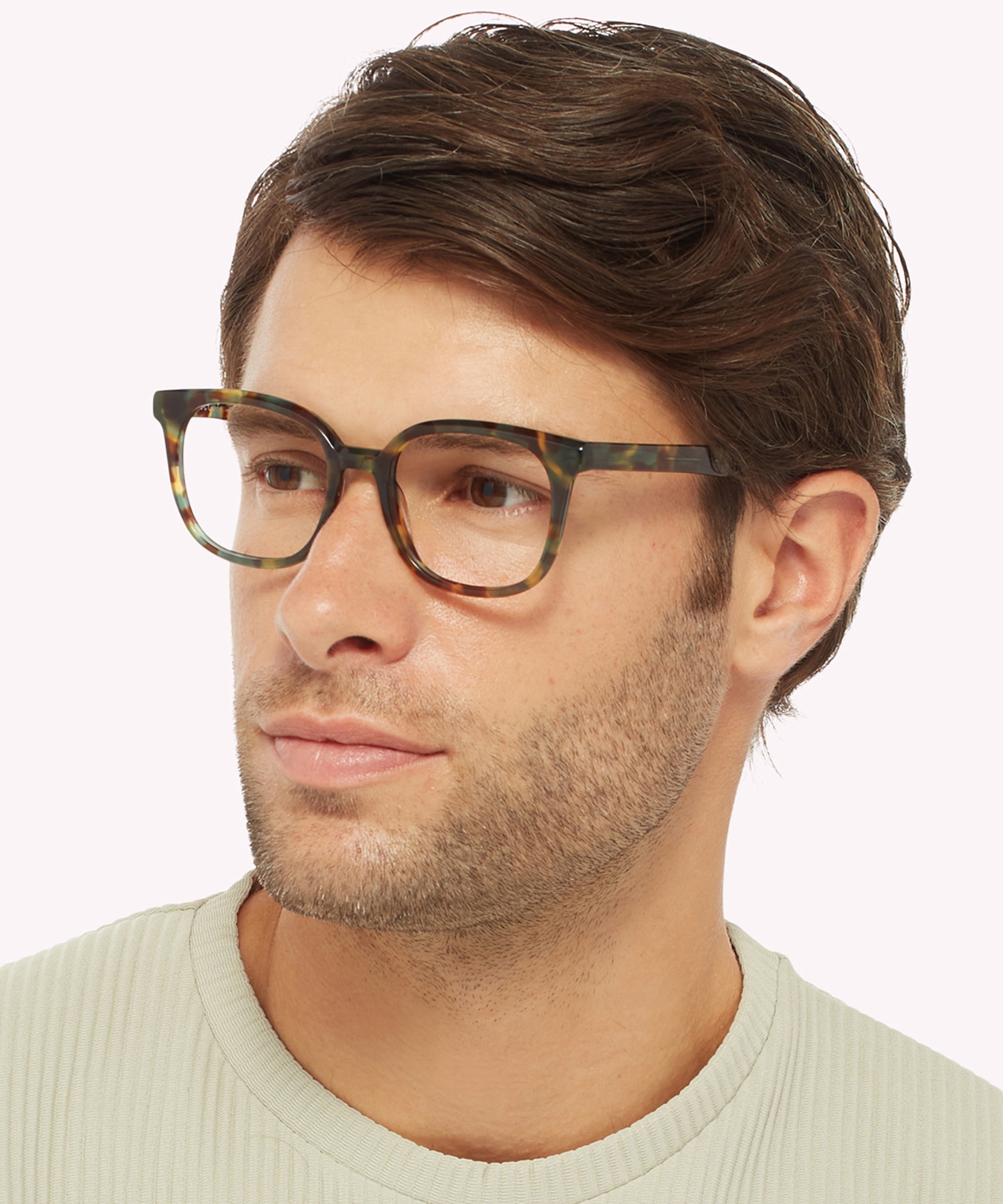 Freddie Khaki Havana AcetateEyeglass Frames for Men for Glasses Direct