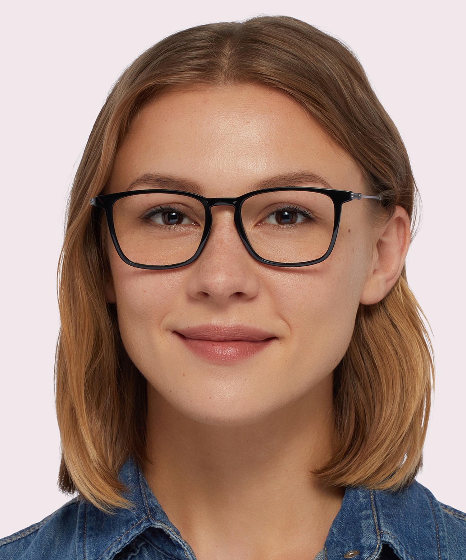 TJ 0061 Black Silver PlasticEyeglass Frames for Women for Glasses Direct