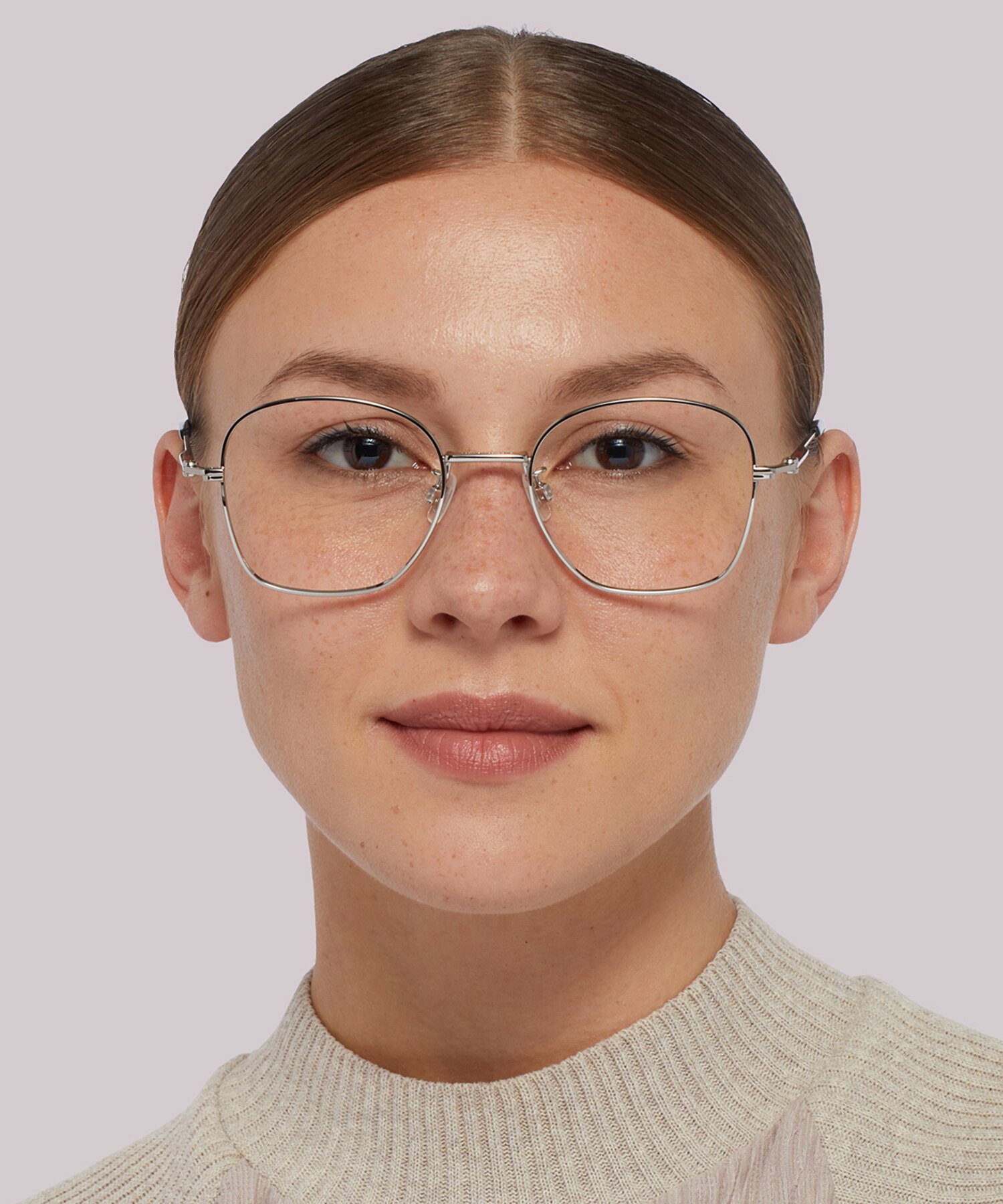 TJ 0072/F Silver MetalEyeglass Frames for Women for Glasses Direct