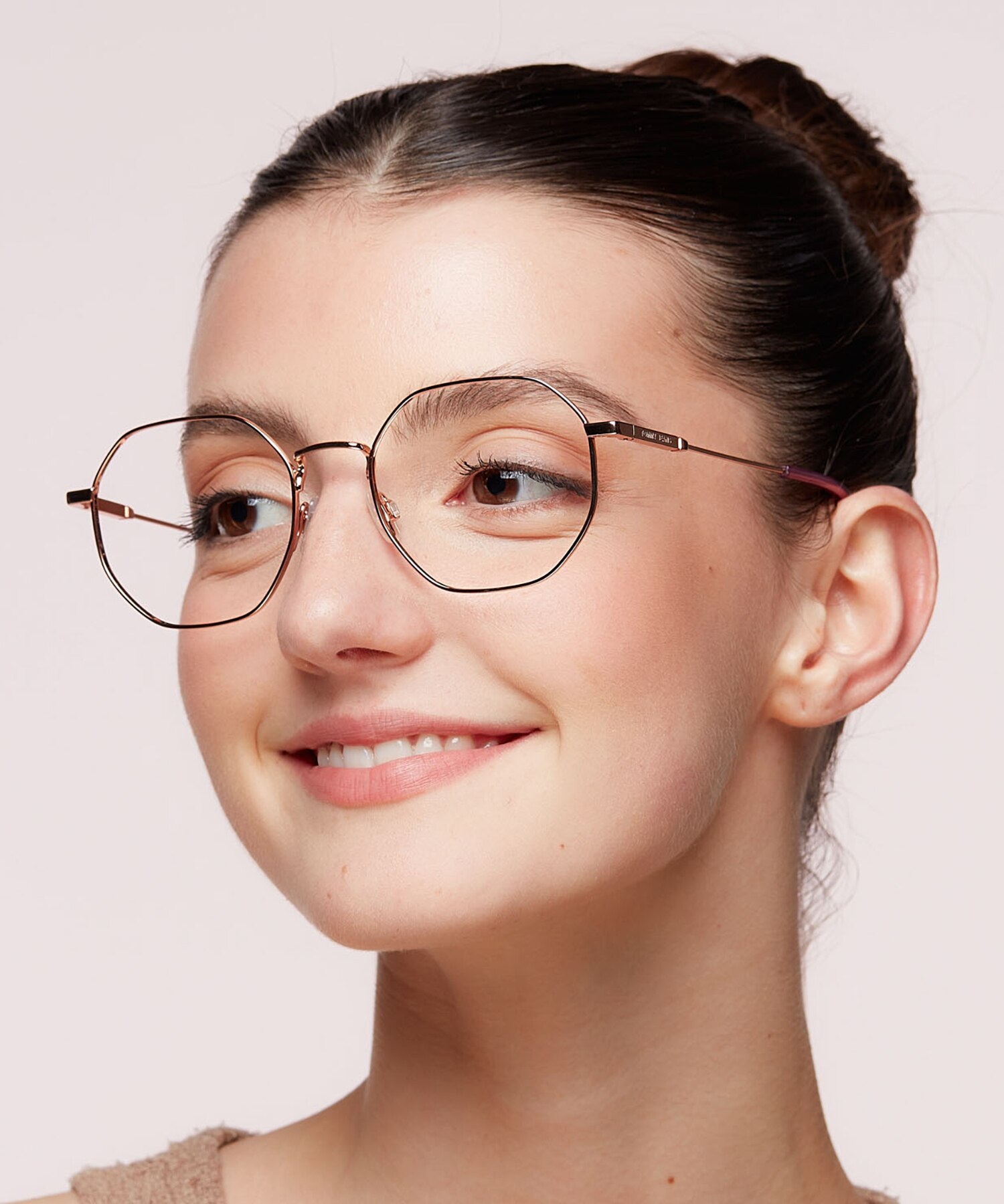 TJ 0096 Gold MetalEyeglass Frames for Women for Glasses Direct