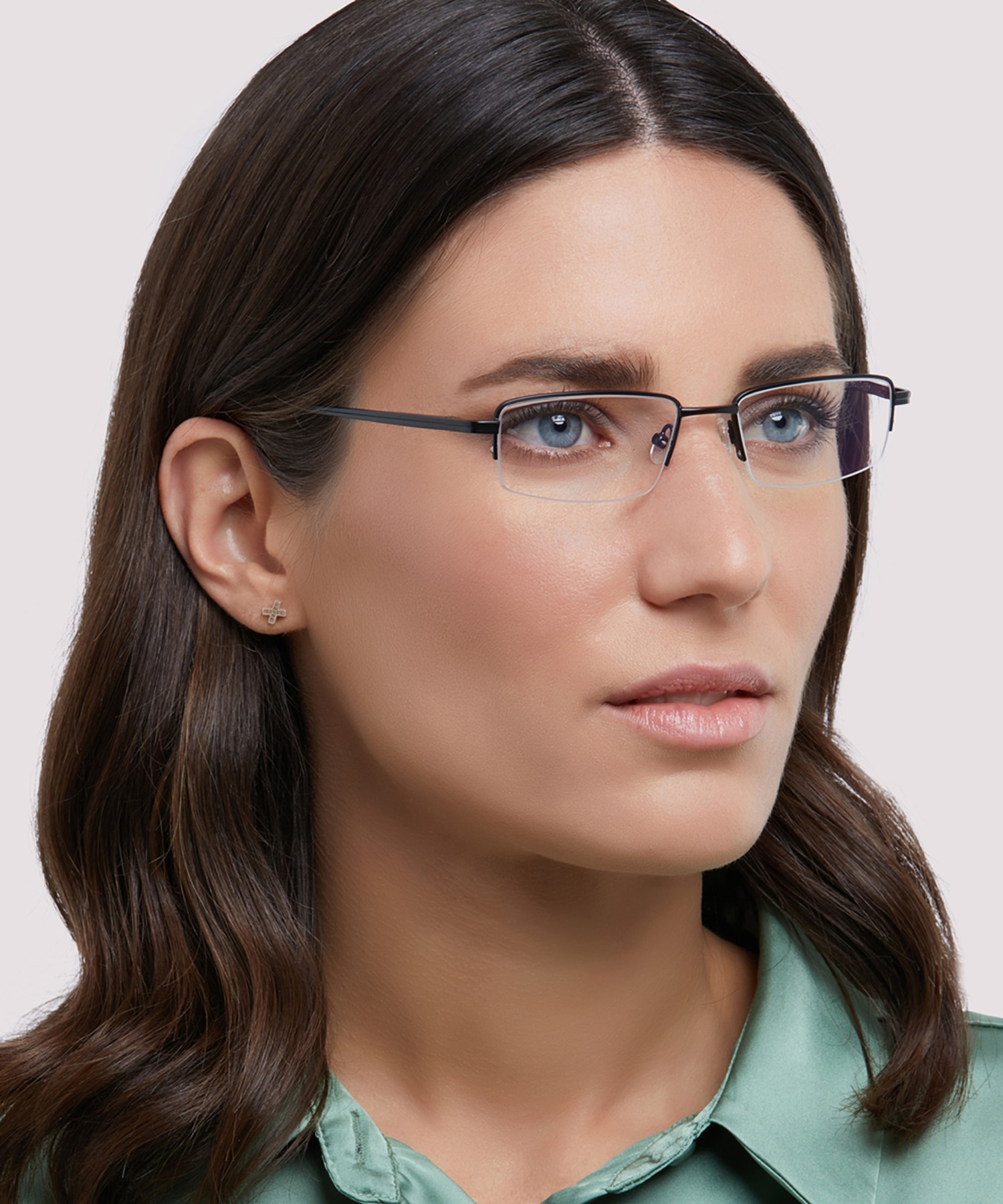 Erin Matte Black MetalSunglass Frames for Women for Glasses Direct