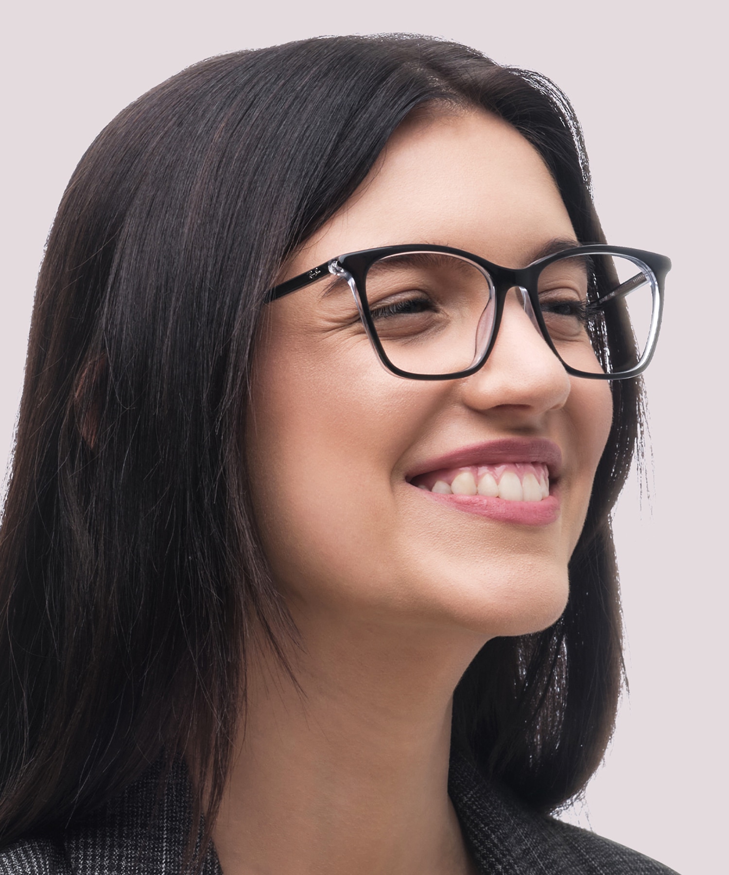 RB5422 Black On Transparent AcetateEyeglass Frames for Women for Glasses Direct