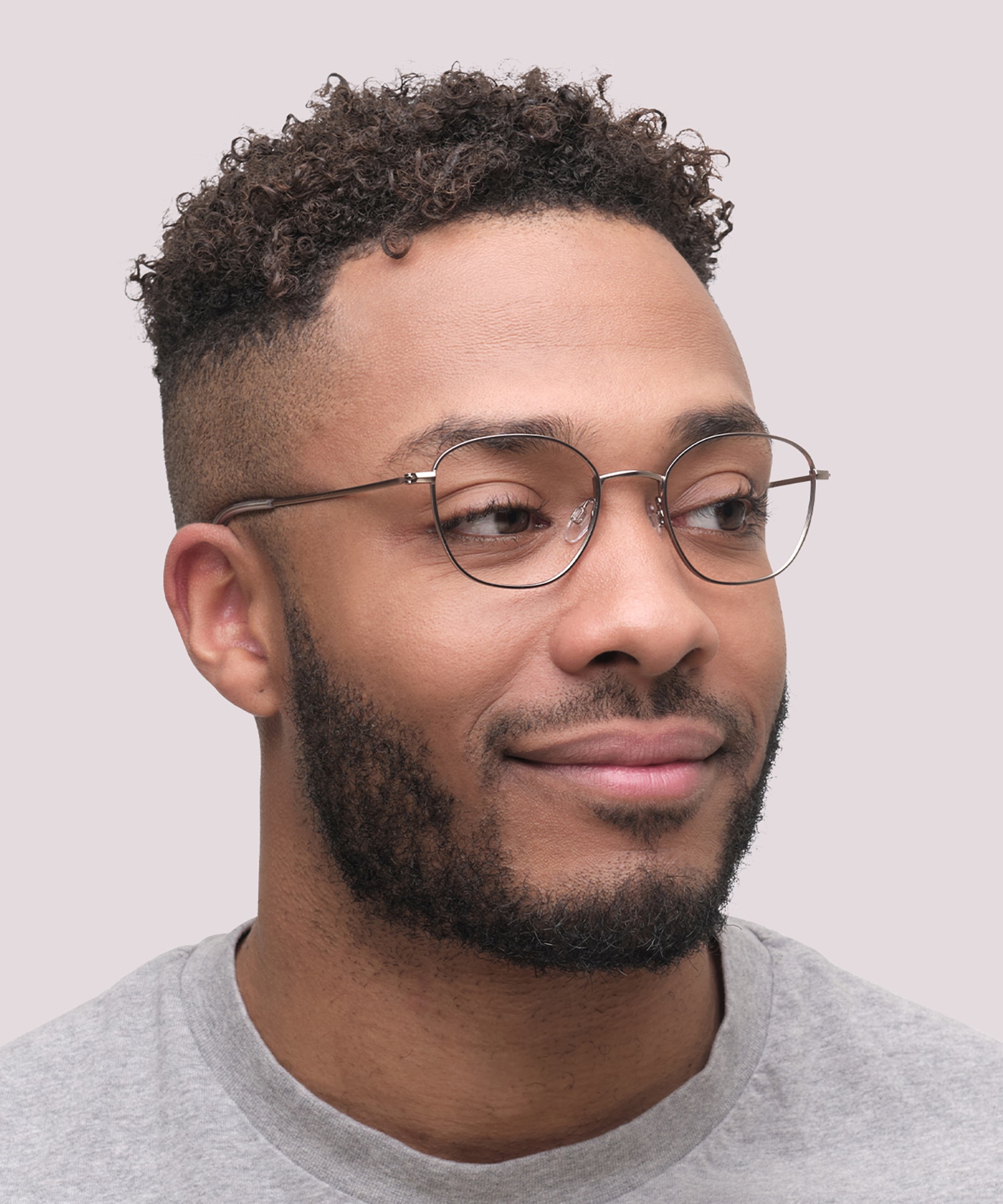 Henley Satin Gunmetal MetalEyeglass Frames for Men for Glasses Direct