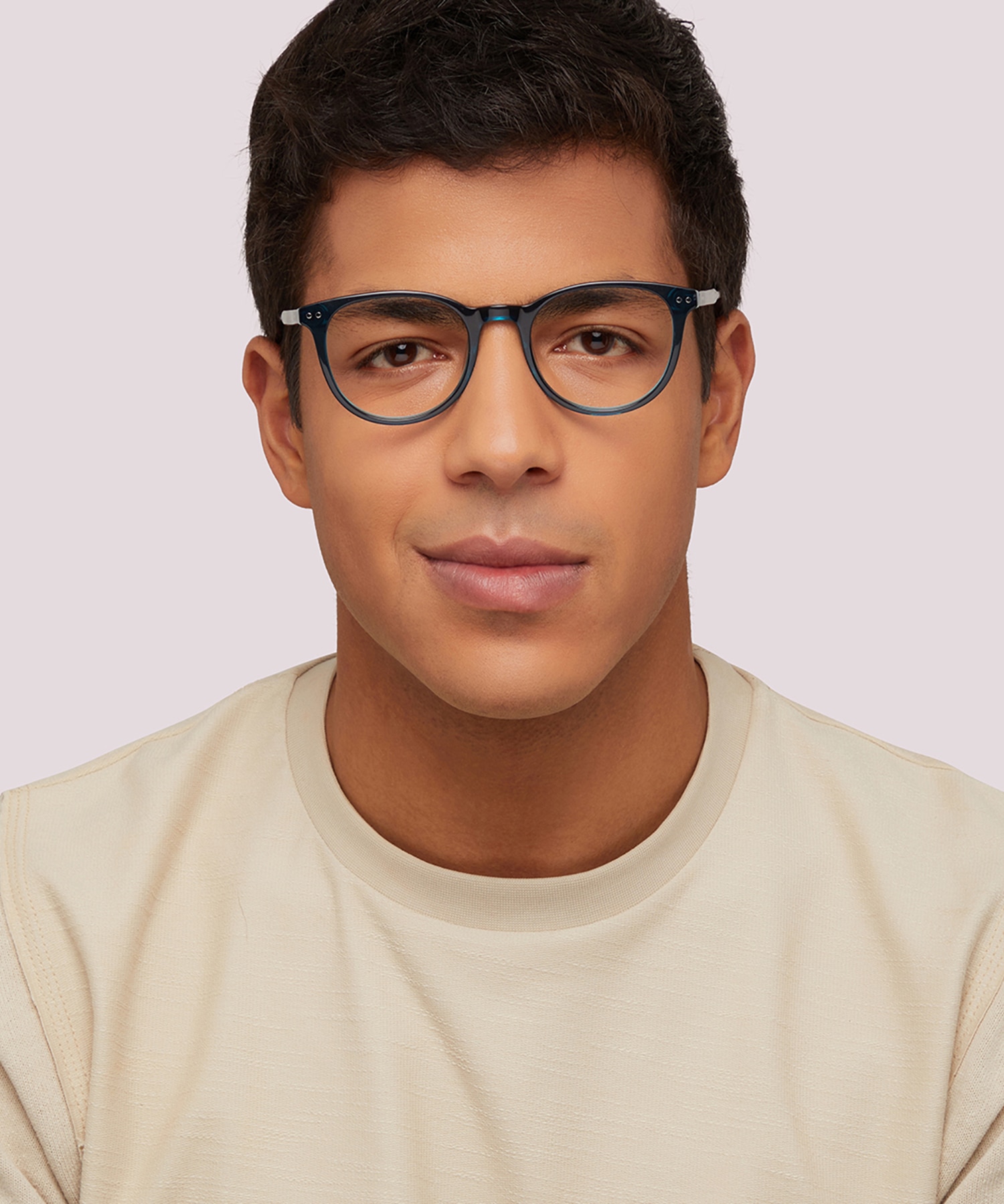 Dallas Shiny Bilayer Blue AcetateEyeglass Frames for Men for Glasses Direct
