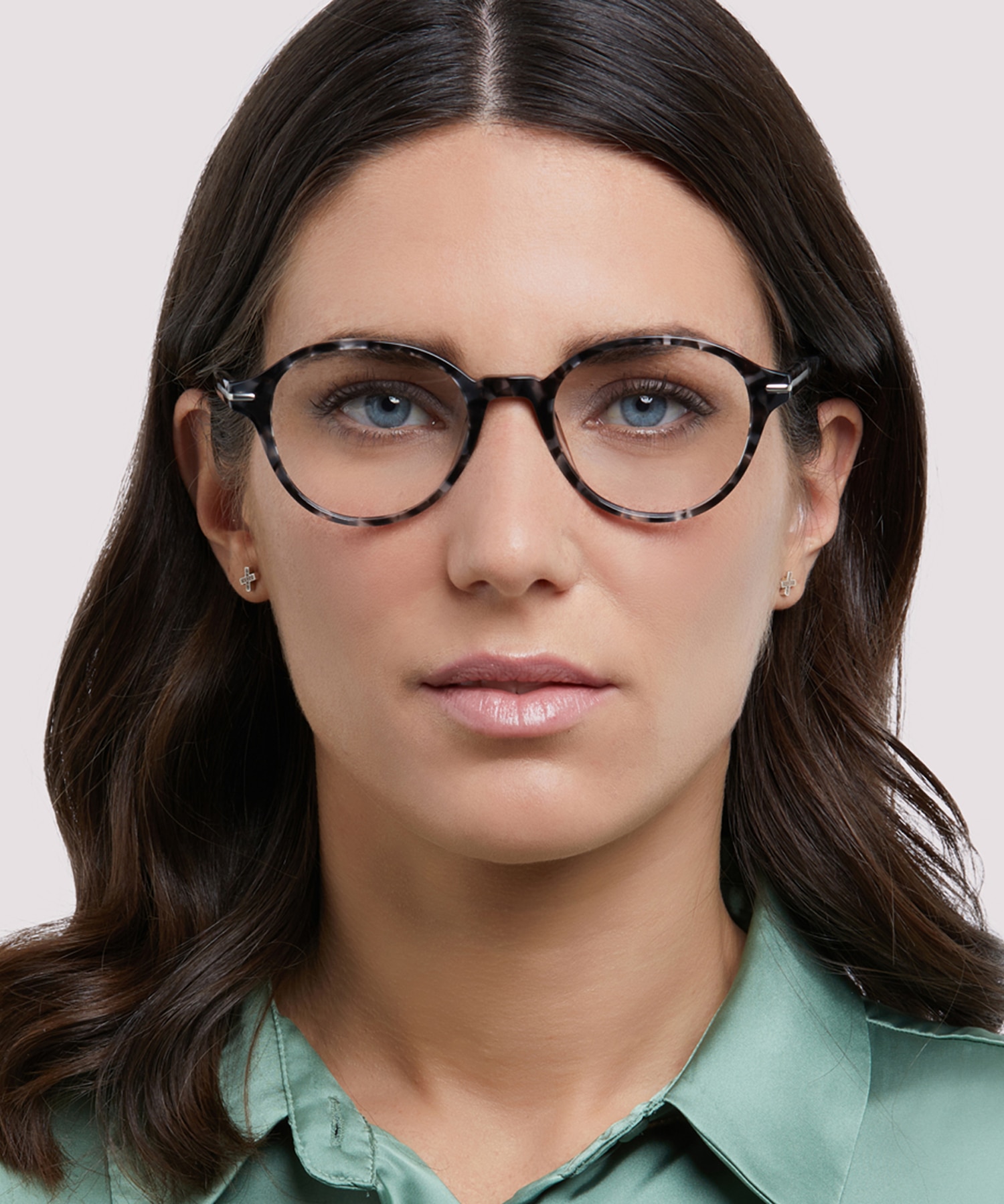 Canary Shiny Grey Havana AcetateEyeglass Frames for Women for Glasses Direct