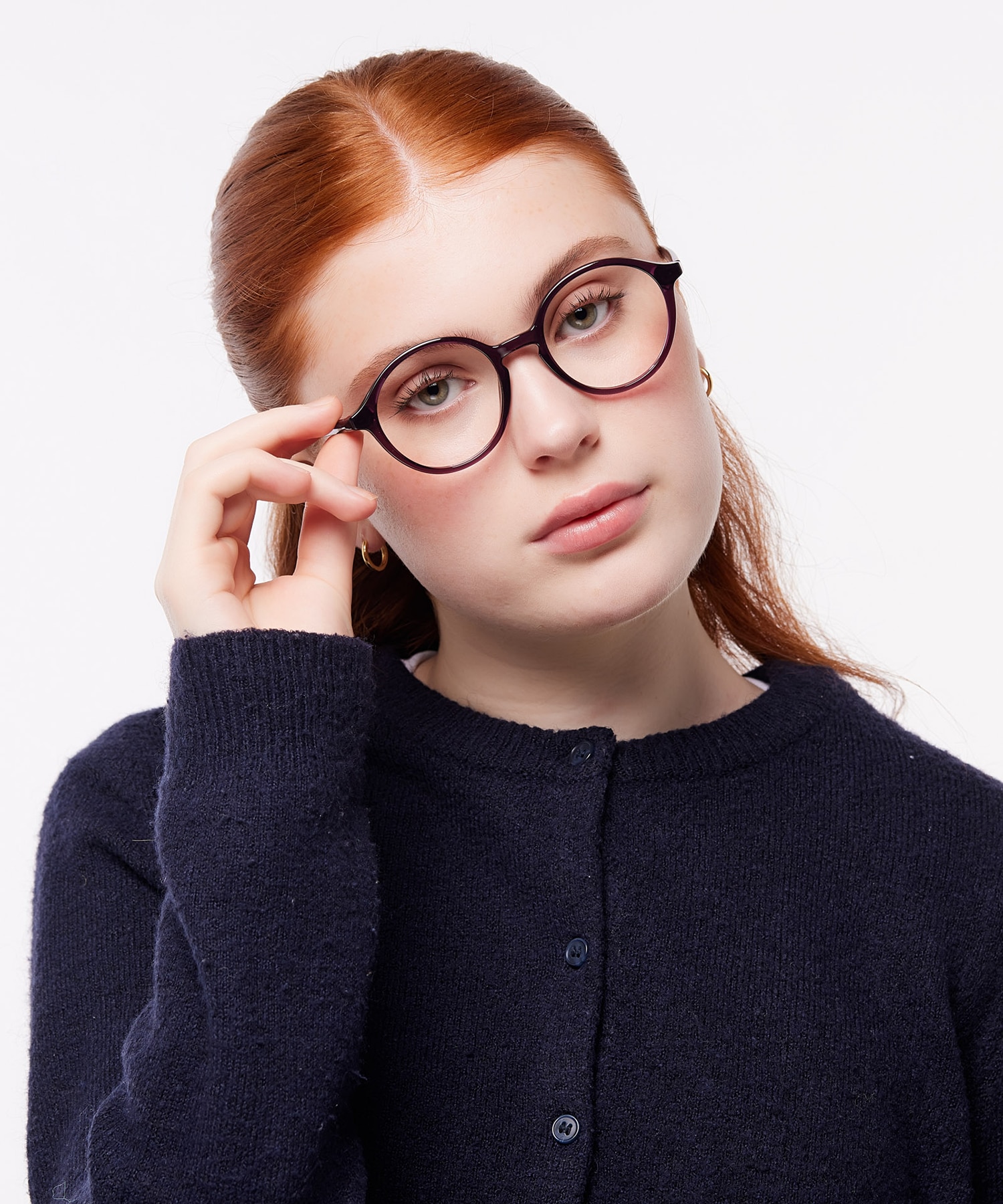 Kasia Crystal Purple PlasticSunglass Frames for Women for Glasses Direct