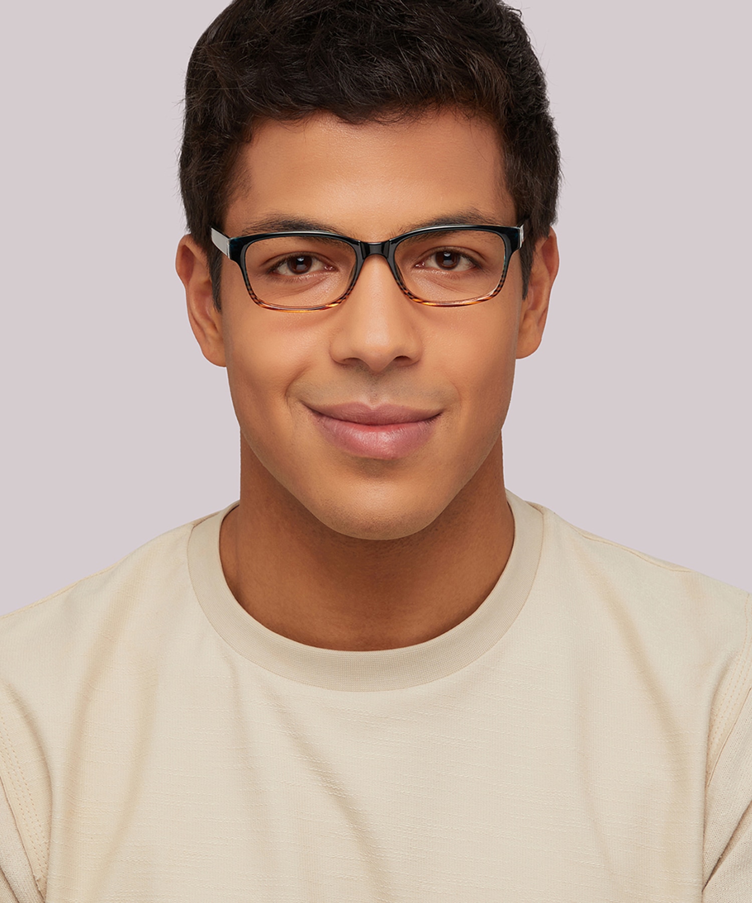 Dewy Blue & Brown PlasticEyeglass Frames for Men for Glasses Direct