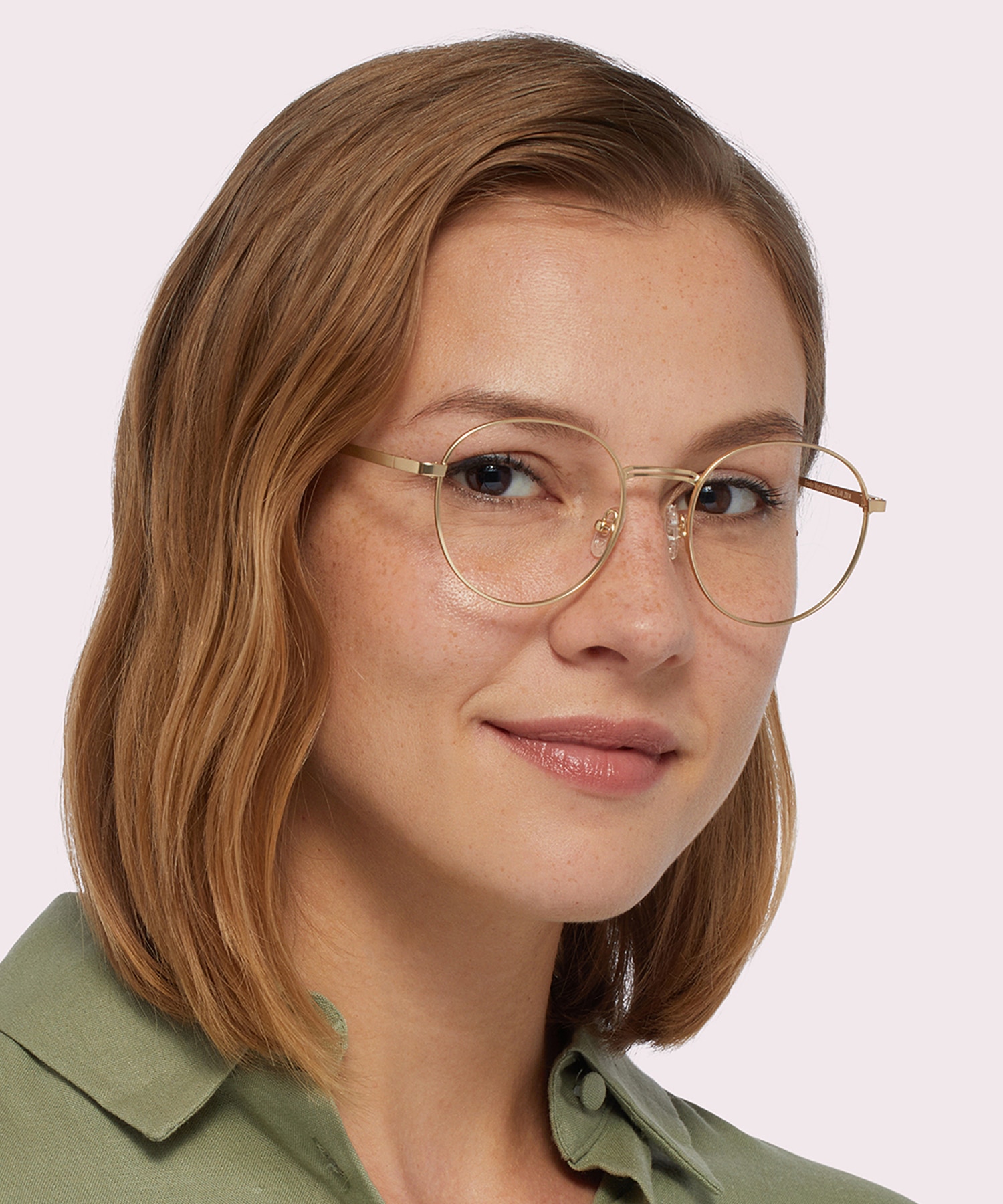 Franky Matte Gold MetalEyeglass Frames for Women for Glasses Direct