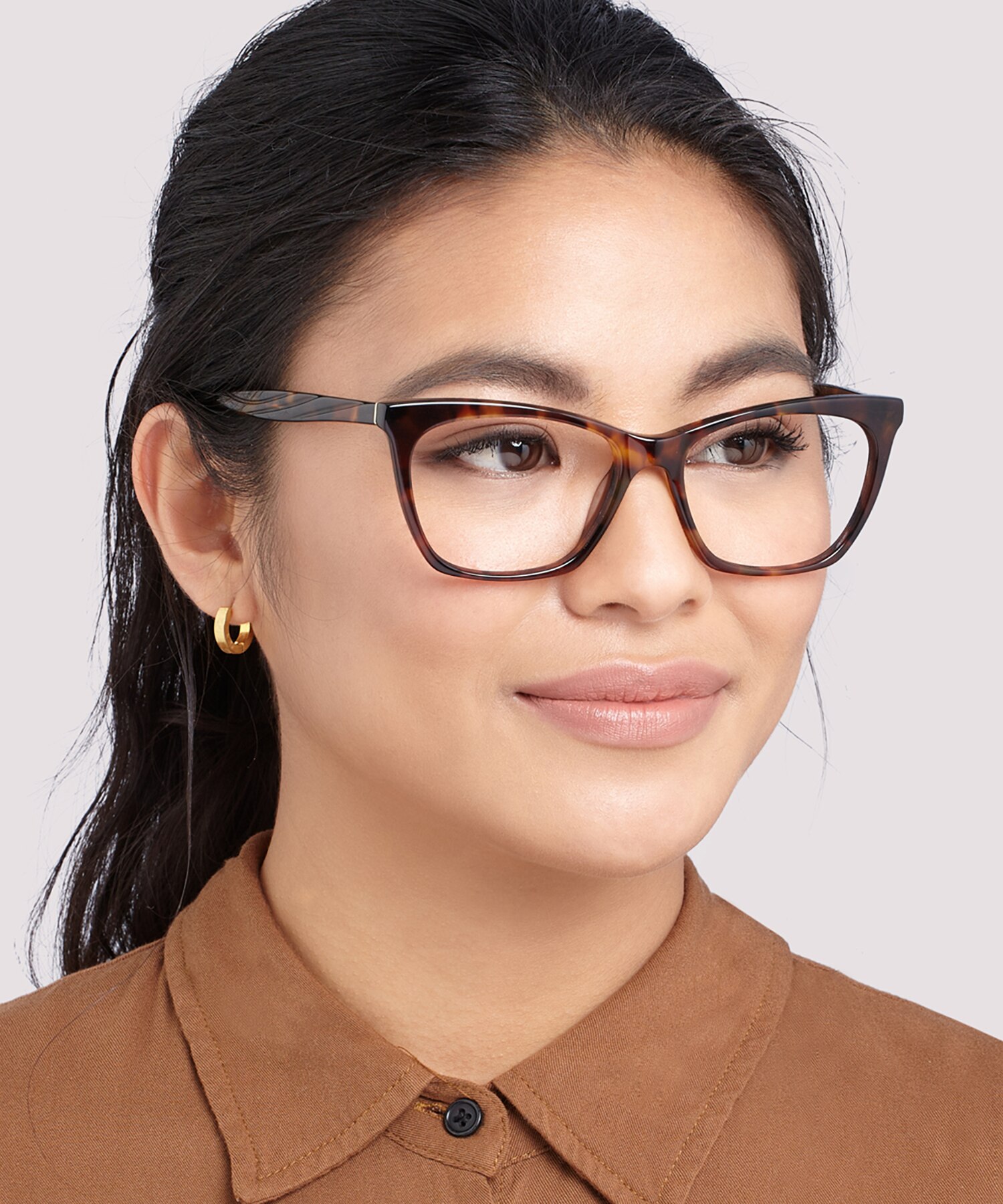 Aisha Havana AcetateEyeglass Frames for Women for Glasses Direct