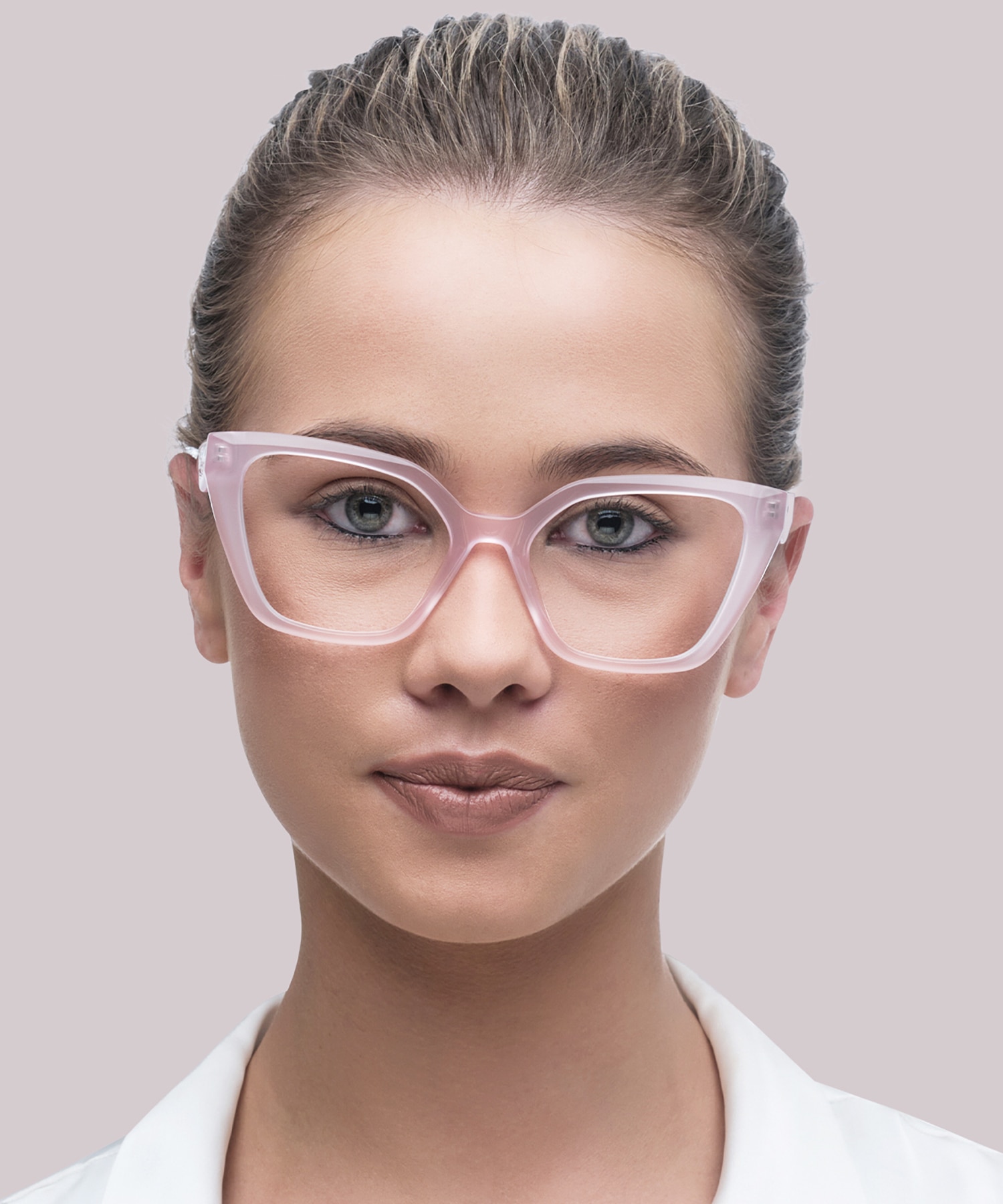 Helen Milky Pink AcetateEyeglass Frames for Women for Glasses Direct
