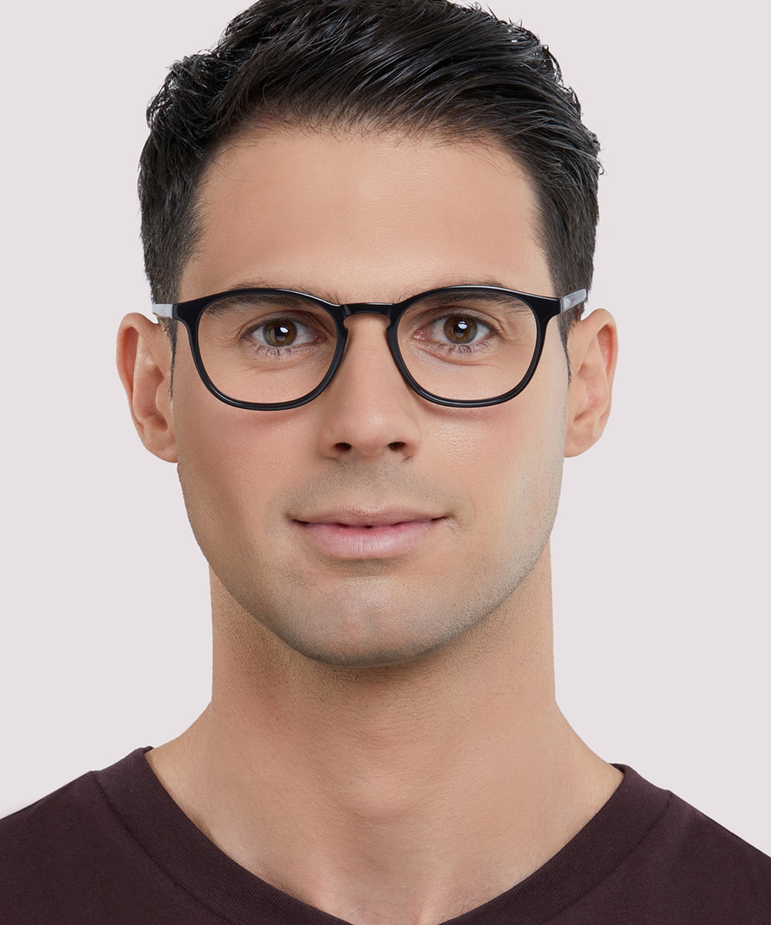 Whitley Black & Crystal AcetateEyeglass Frames for Men for Glasses Direct