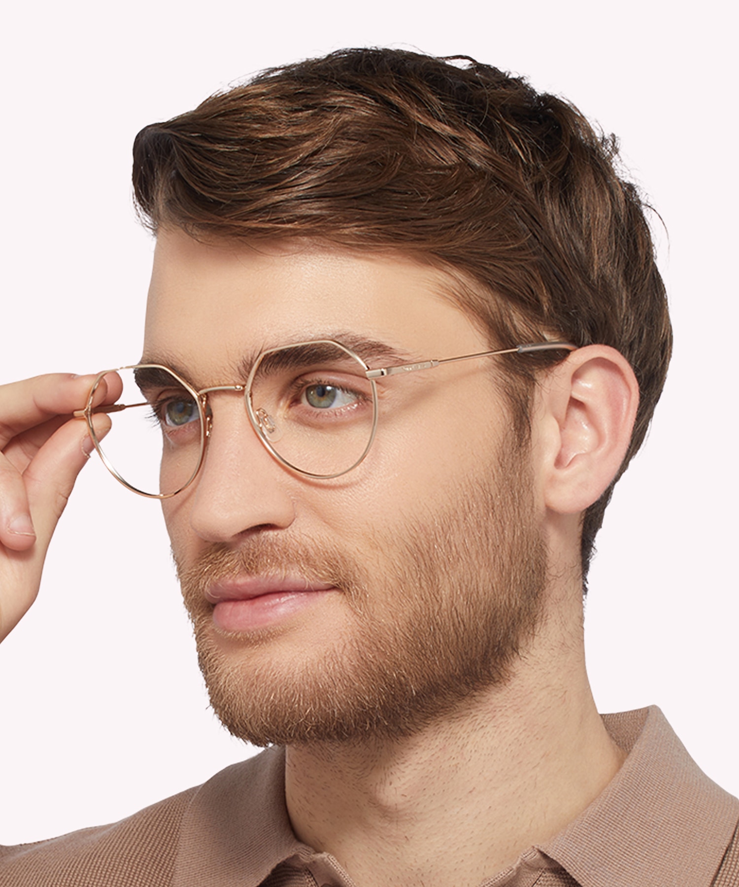 TJ 0090 Gold MetalEyeglass Frames for Men for Glasses Direct