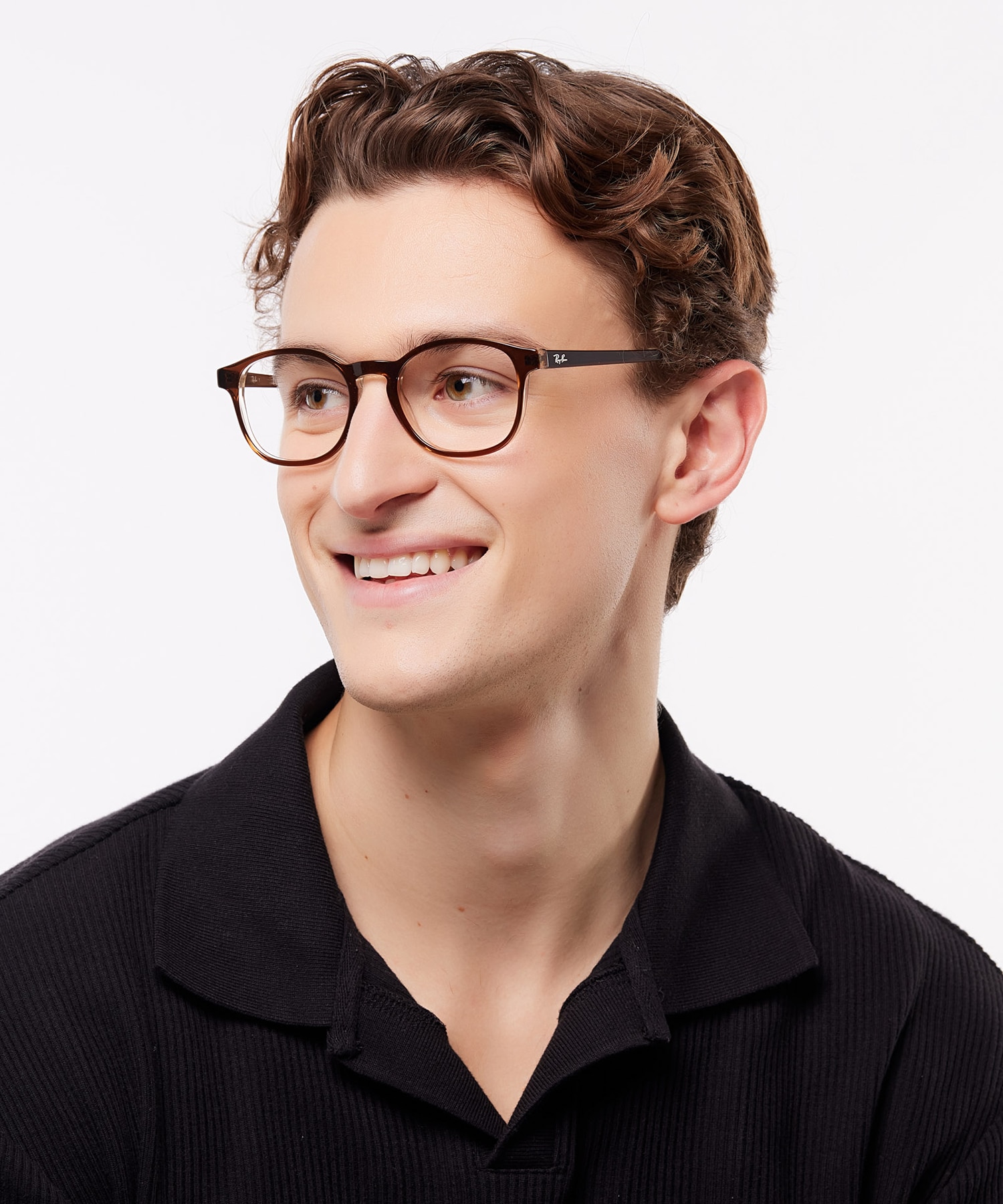 RB5417 Brown On Transparent Light Brown AcetateEyeglass Frames for Men for Glasses Direct