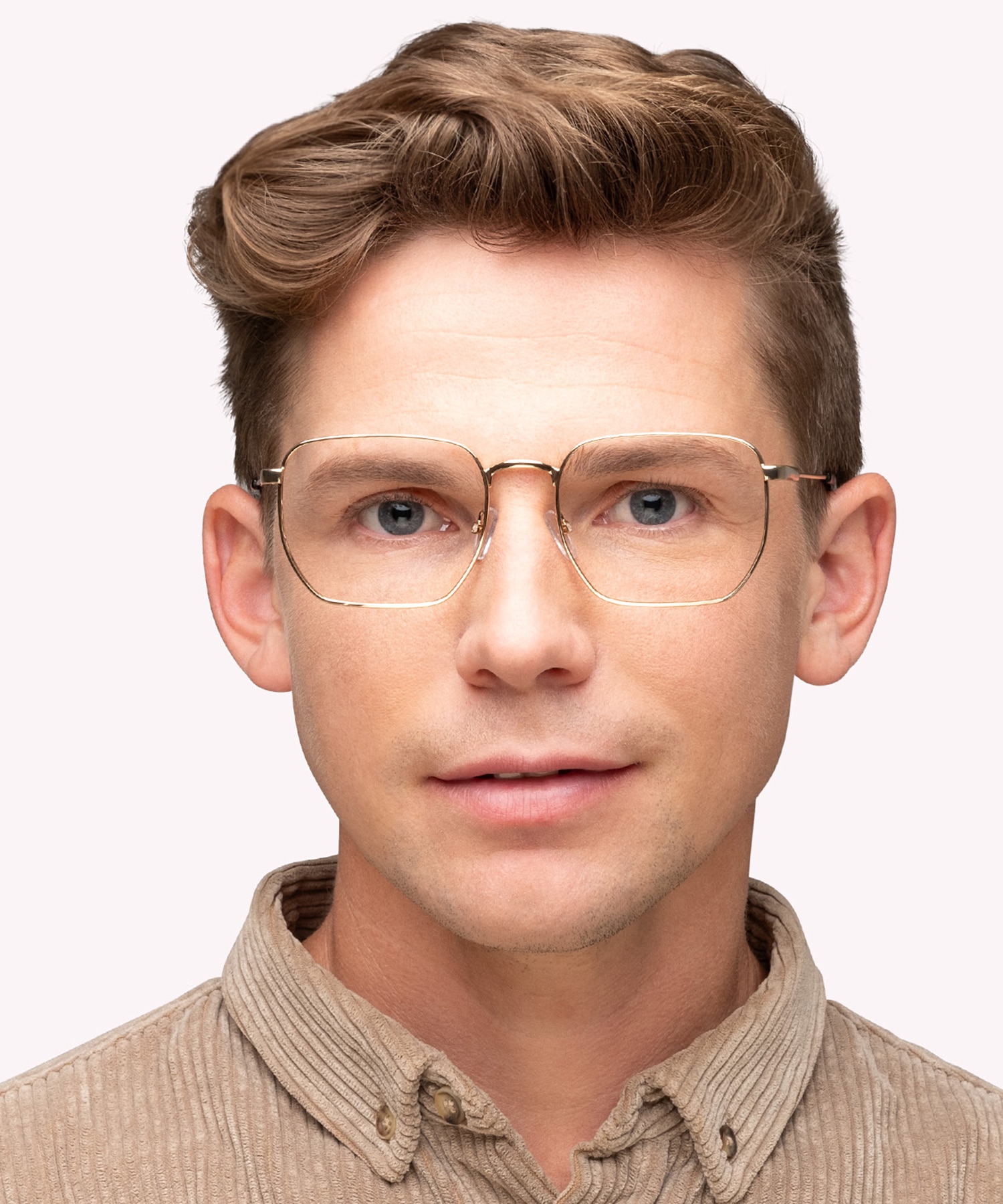 PLD D485 Gold MetalEyeglass Frames for Men for Glasses Direct