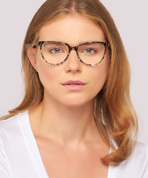 Crystal/Flowers Green Darcey - Acetate Crystal/Flowers Green Darcey - Acetate