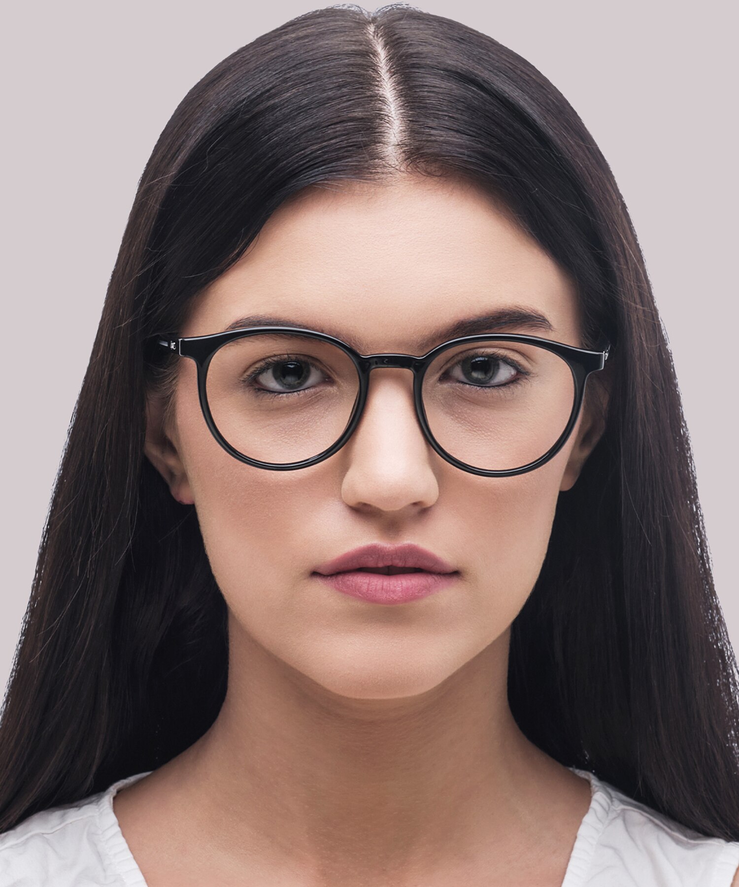 LV 5048 Black Shiny PlasticEyeglass Frames for Women for Glasses Direct