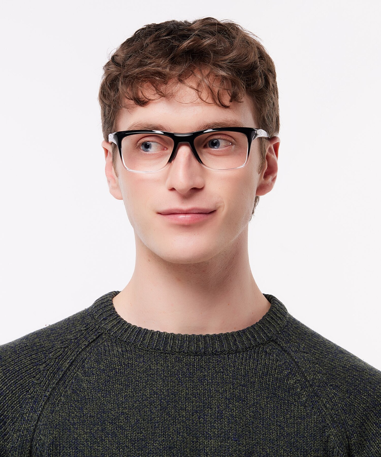 Knolls Polished Black Fade PlasticEyeglass Frames for Men for Glasses Direct