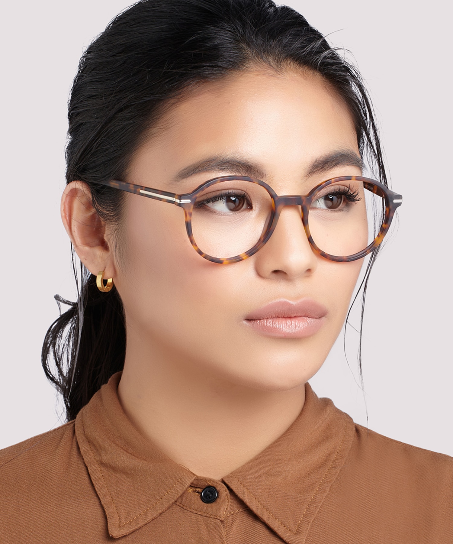 Beckton Matte Havana & Gold AcetateEyeglass Frames for Women for Glasses Direct