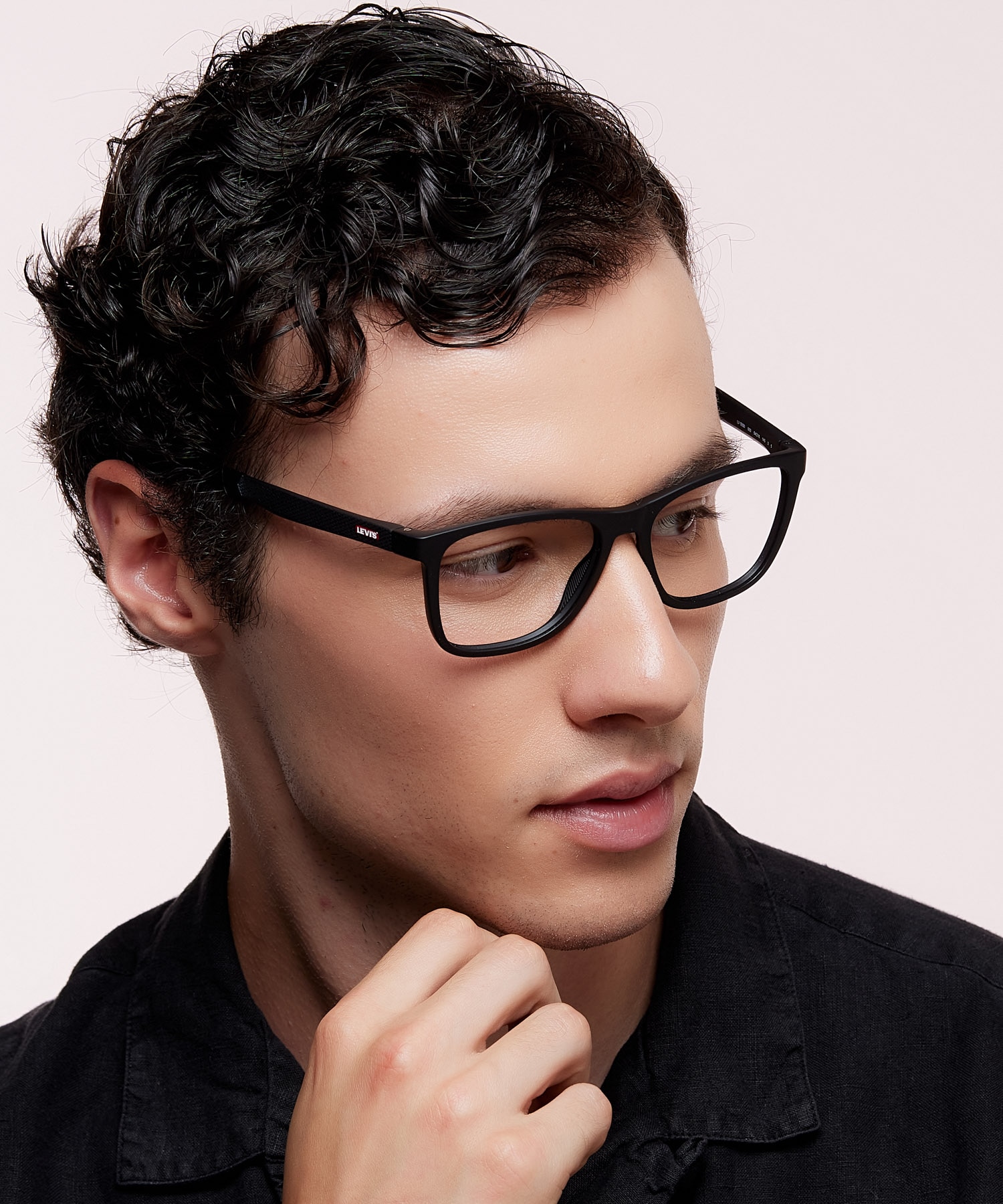 LV 5050 Black PlasticEyeglass Frames for Men for Glasses Direct
