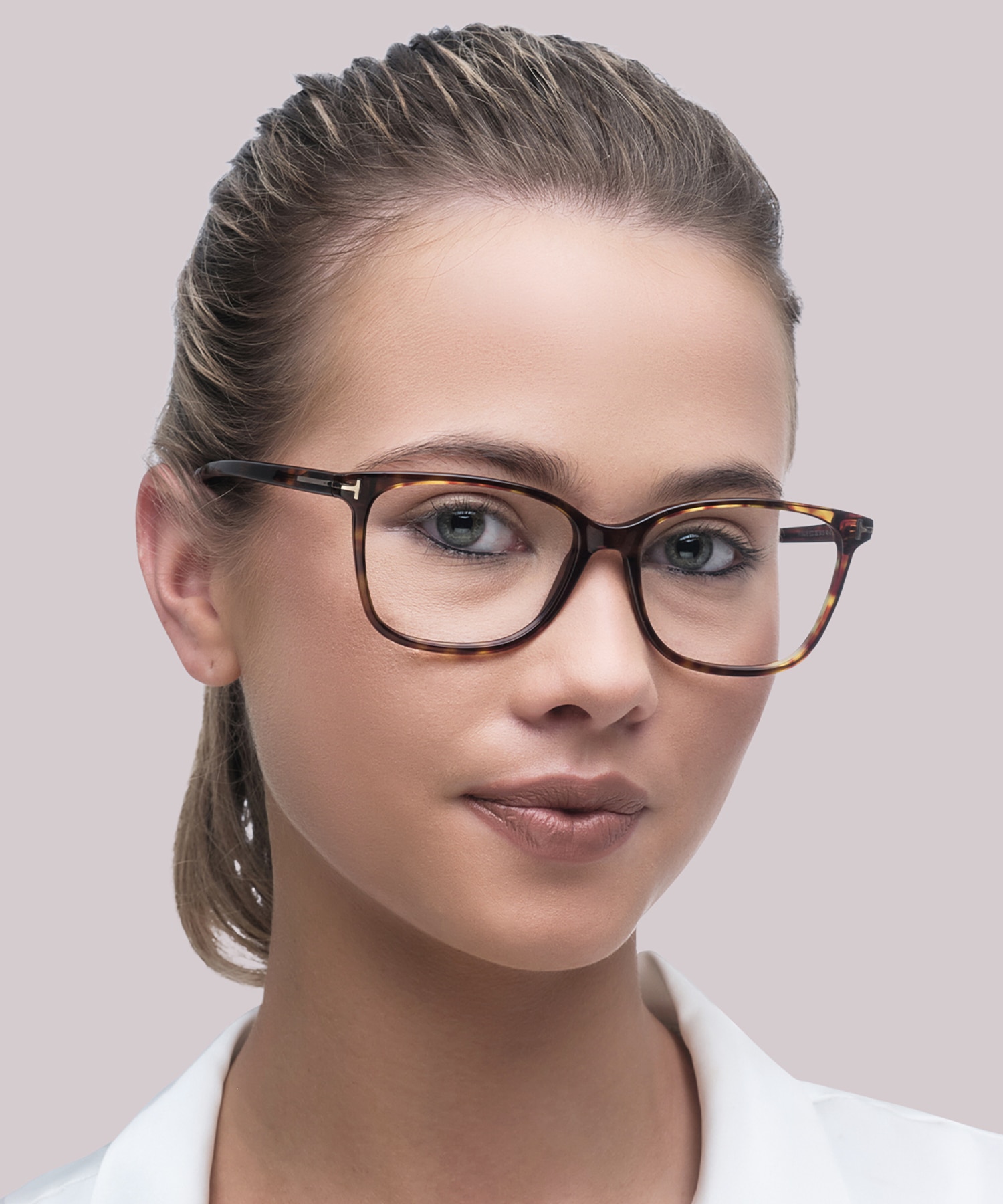 FT5842-B Tortoise AcetateEyeglass Frames for Women for Glasses Direct